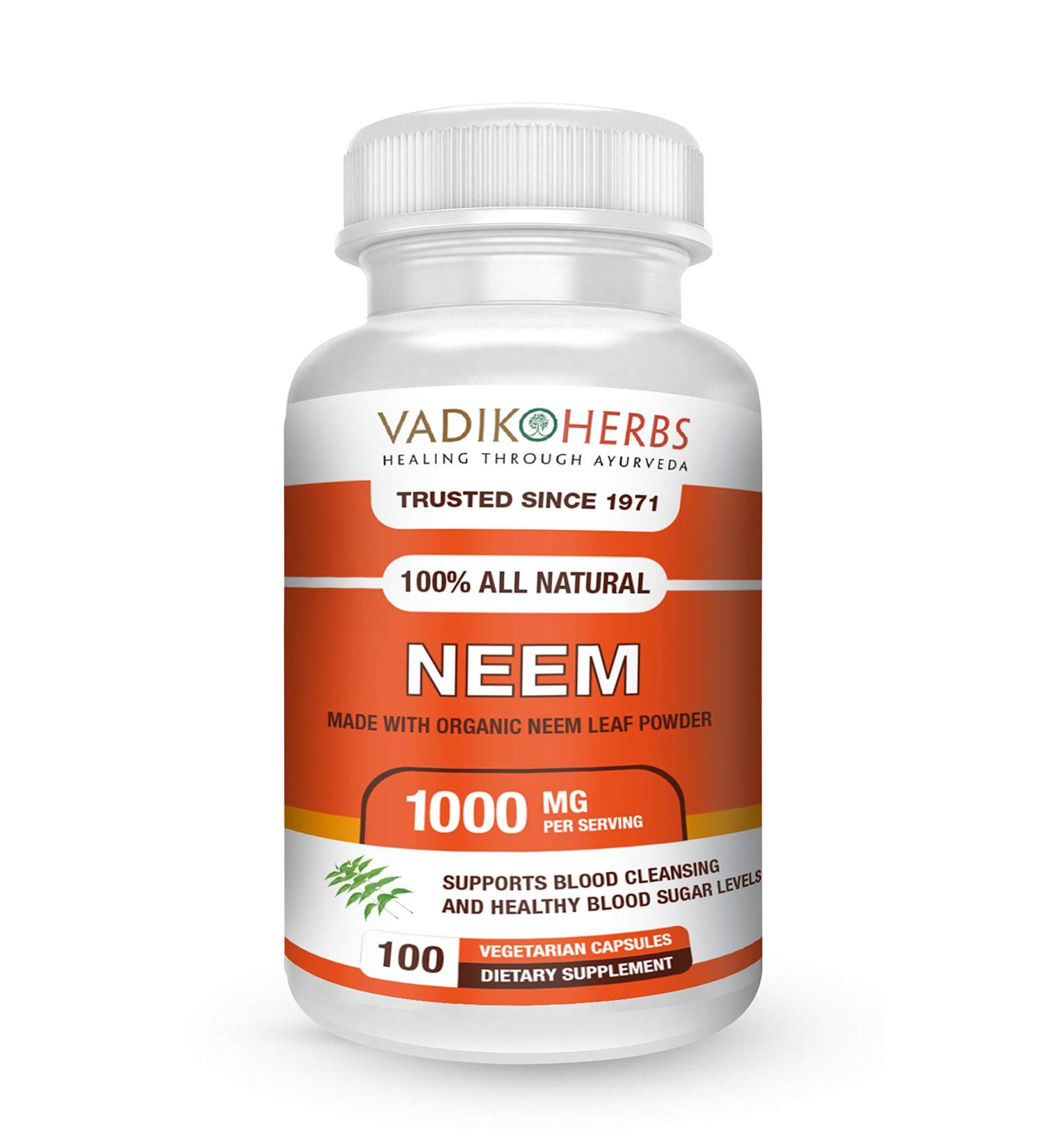Neem (Azadirachta Indica) - 100 vegicaps 100 Count (Pack of 1) - Buy Online on GoSupps.com
