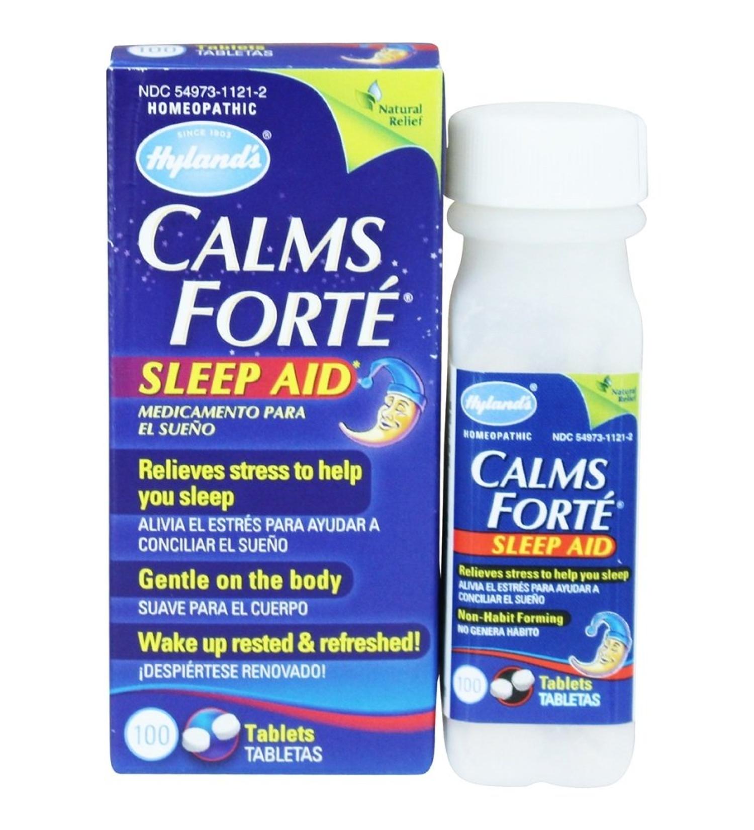 HYLANDS Calms Forte Sleep Aid Tablets - 100 CT | Natural Sleep Support for Restful Nights - Shop Internationally - Buy Online on GoSupps.com