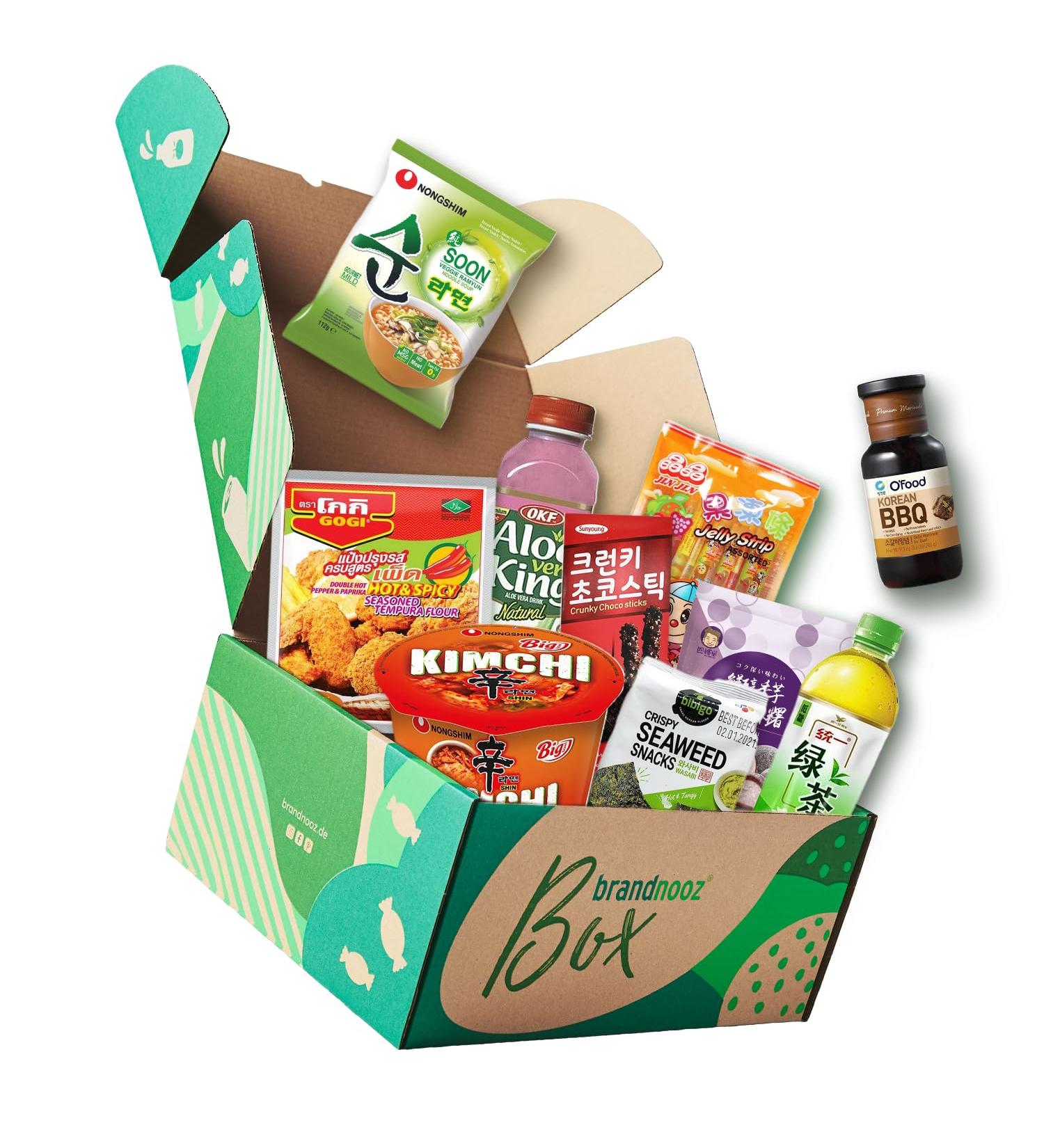 brandnooz Asia Box Asian sweets Candy snacks meals and unique drinks ideal as an Asia gift box
