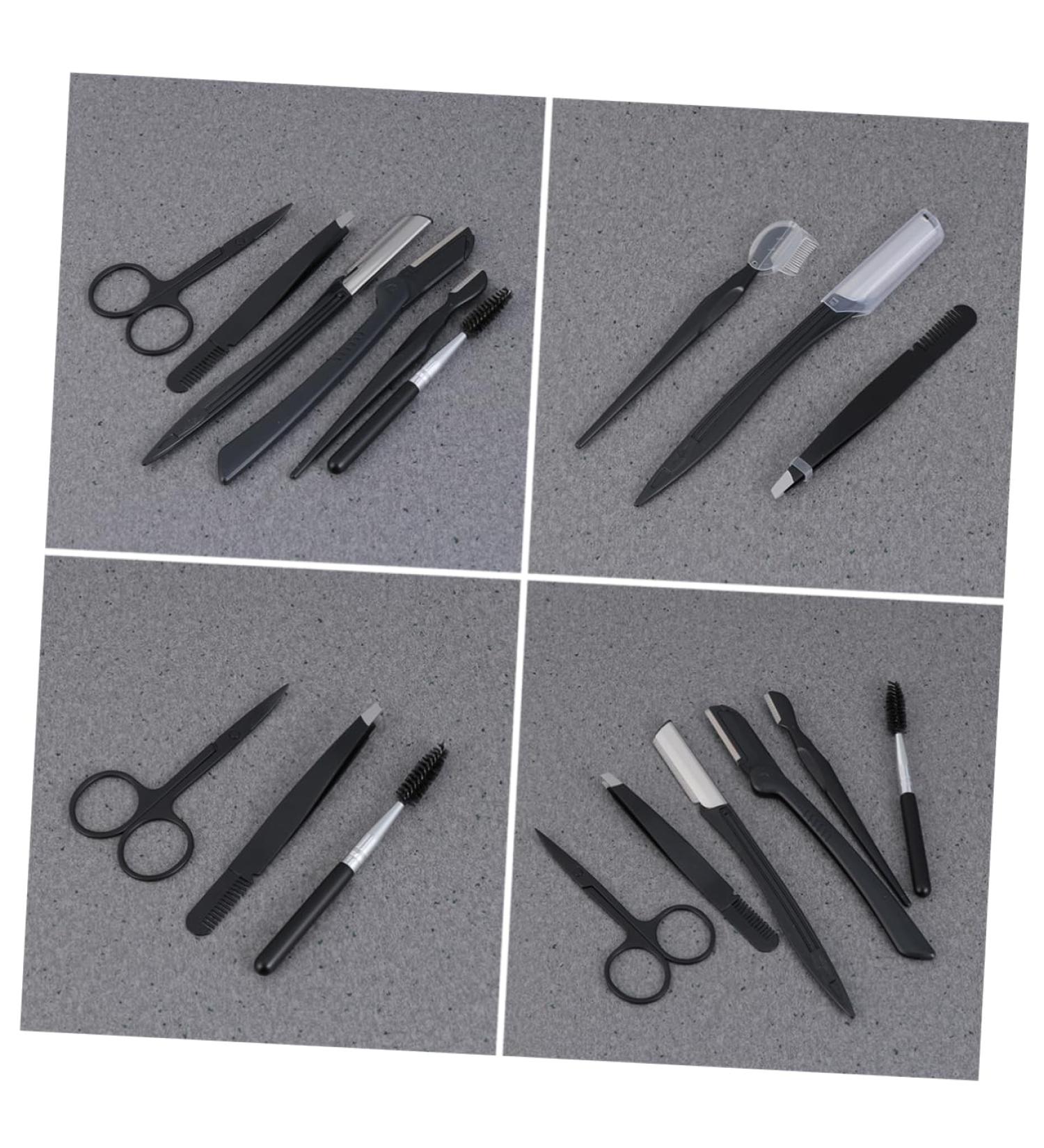Frcolor Eyebrow Trimming Kit - Razor Scissors Brush & Comb | Perfect Eyebrow Grooming Set for Precision | International Shipping Available - Buy Online on GoSupps.com