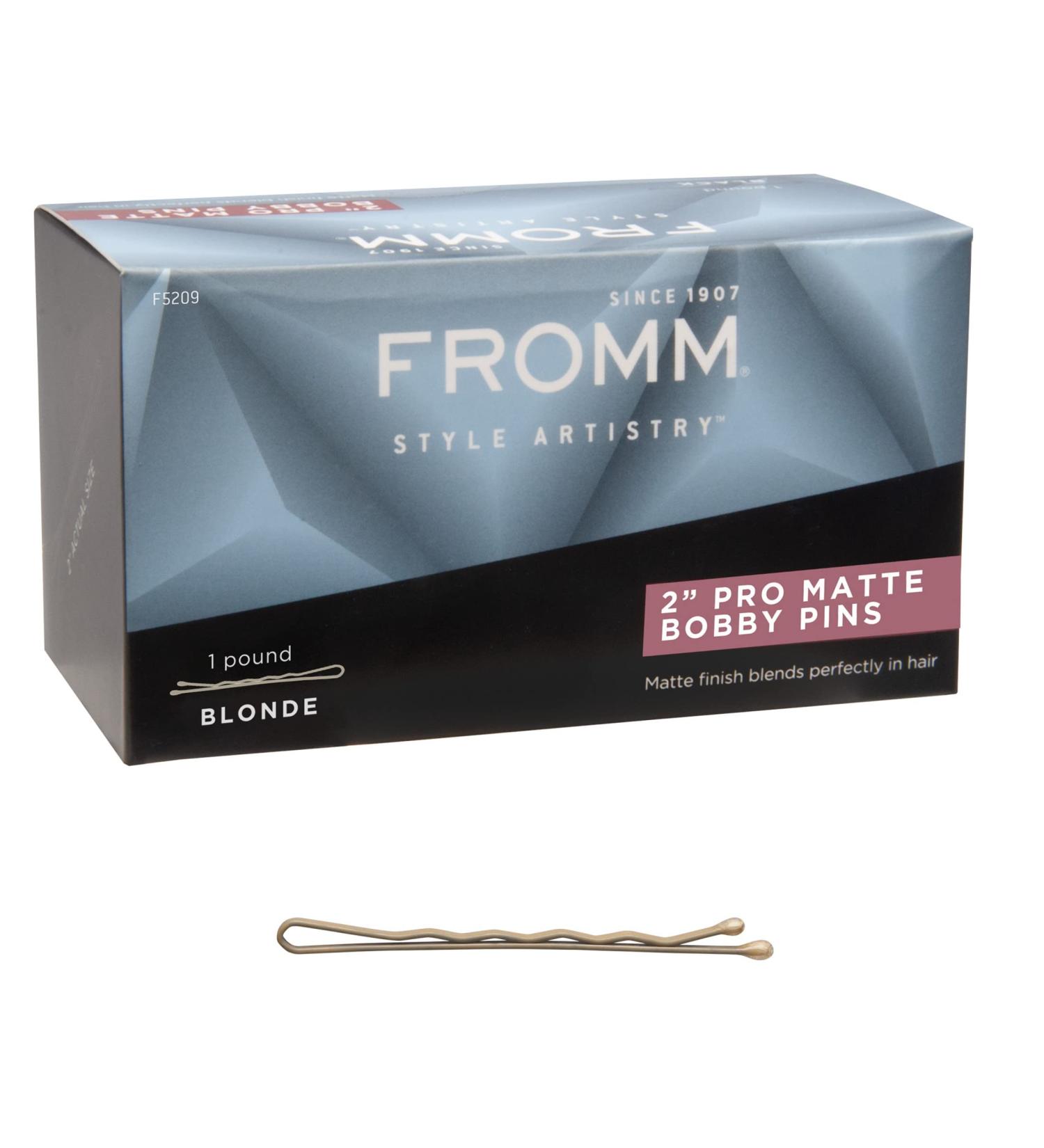 Fromm Style Artistry 2" Crimped Bobby Pins Matte Blonde 600 Hair Pins Secure Hold Suitable for All Hair Types and Lengths Hair Accessories for Women - Buy Online on GoSupps.com