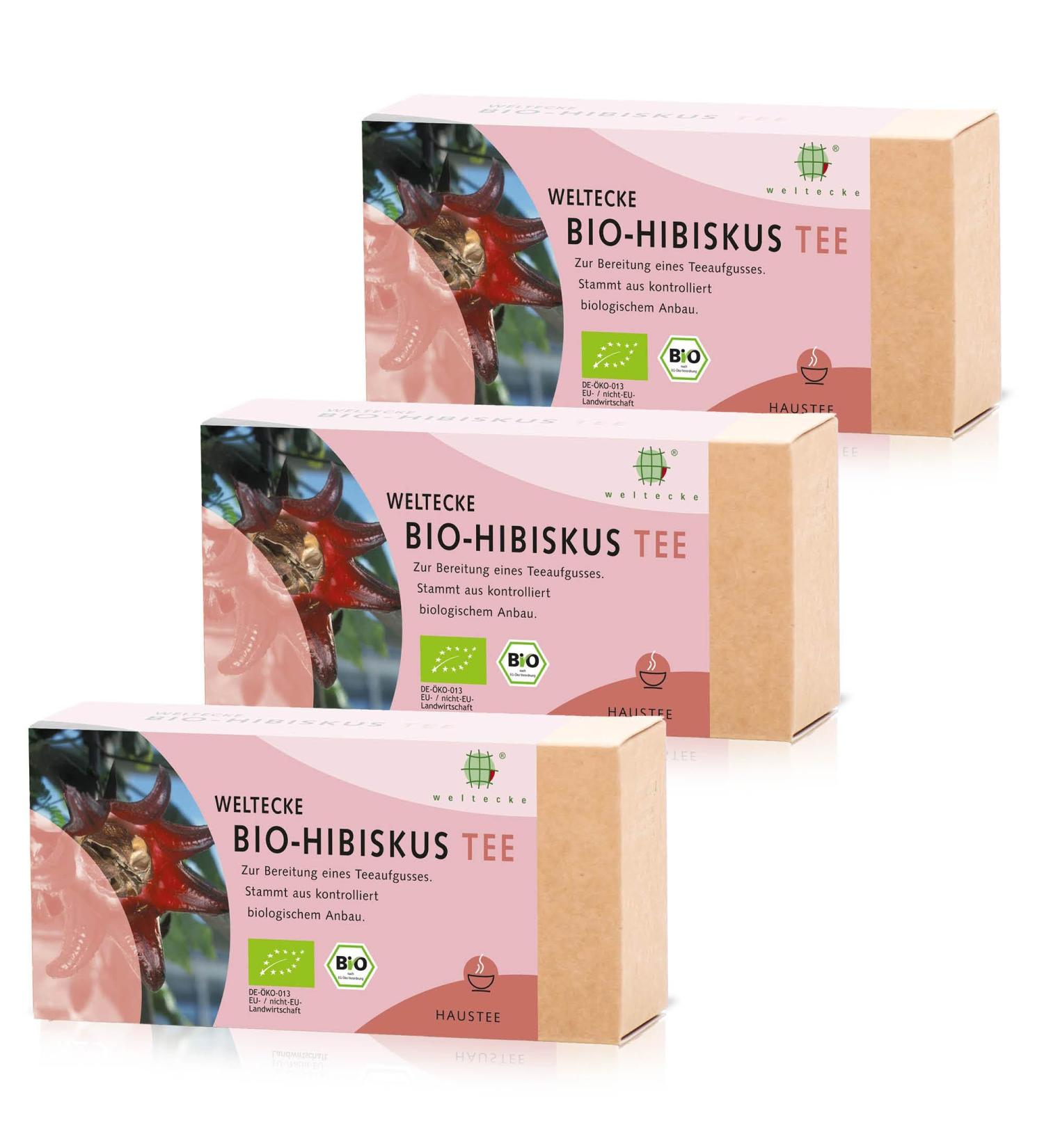Buy World Corner Bio-Hibiskus Tea - 3x25 Tea Bags | Germany Controlled & Manufactured | Fruity-Aromatic Relaxation | Dried Hibiscus Flowers - Buy Online on GoSupps.com