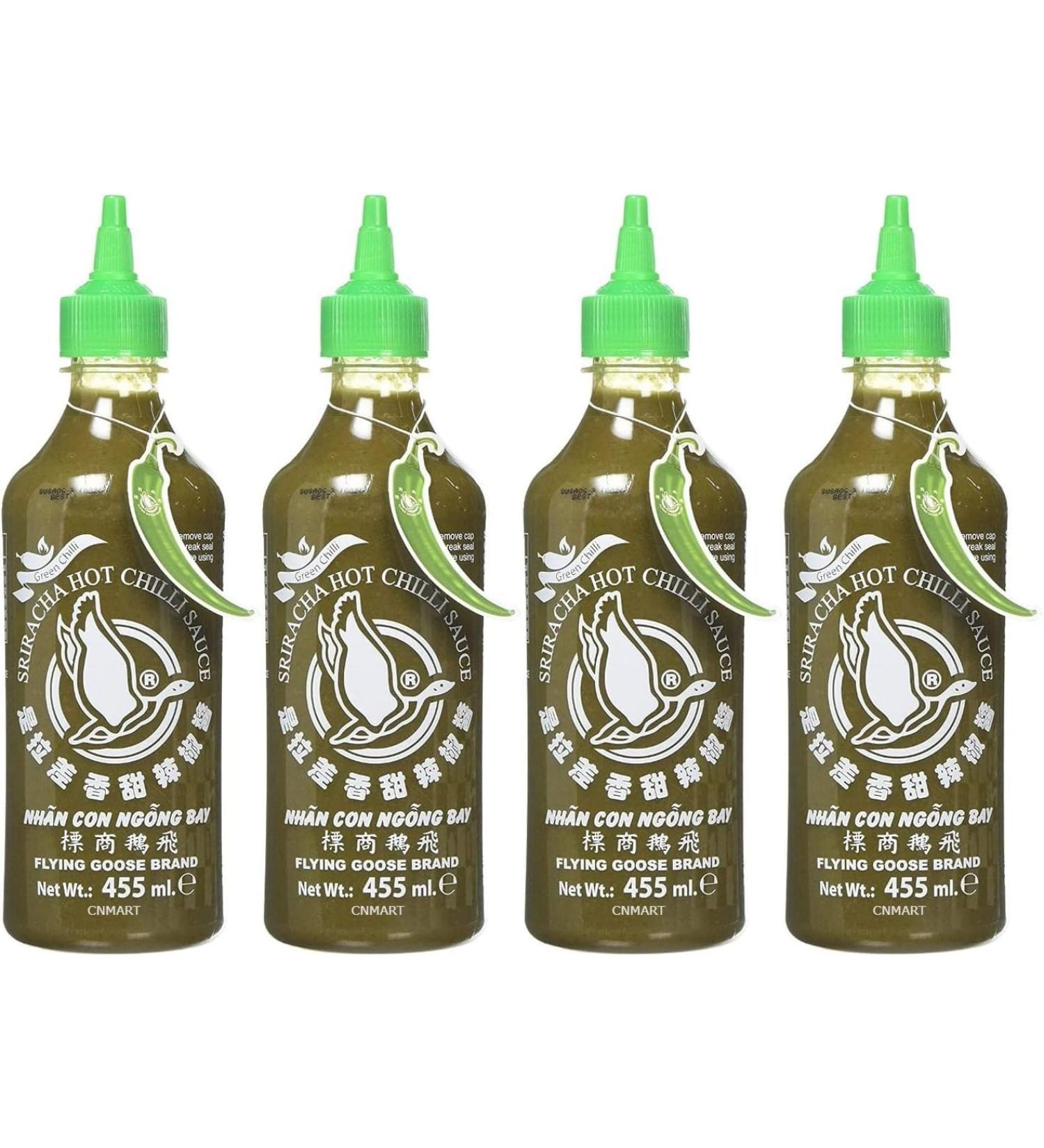 Flying Goose Sriracha Green Chilli Hot Sauce 455ml (Pack of 4) - Buy Online on GoSupps.com