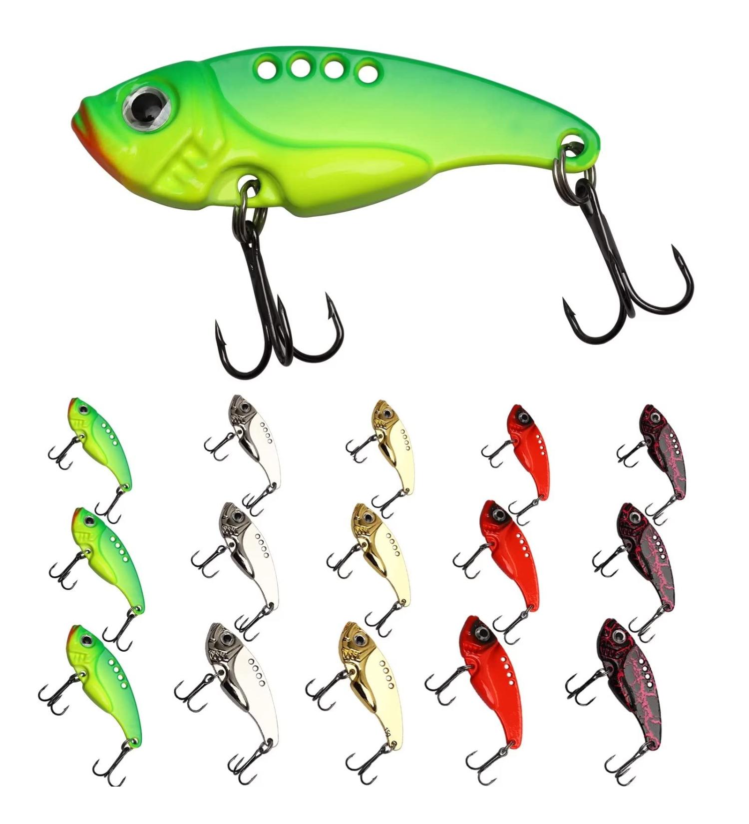 Dovesun 15/20pcs Fishing Spoon Lures for Bass, Crappie, Trout, Walleye - A-Blade Baits Set - Buy Online on GoSupps.com