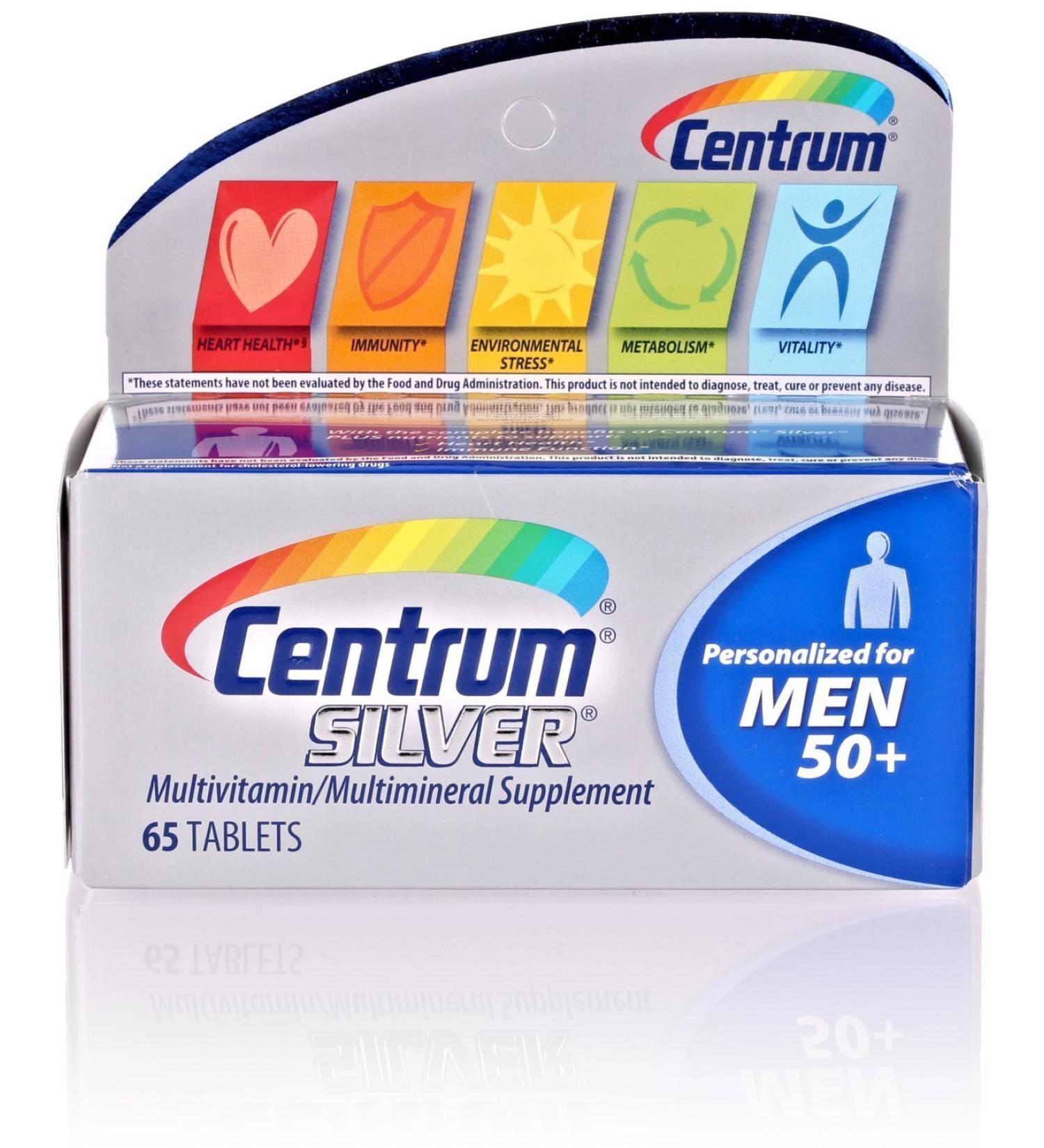 (2 Pack) Centrum Silver Men 50+ 65 Count Each