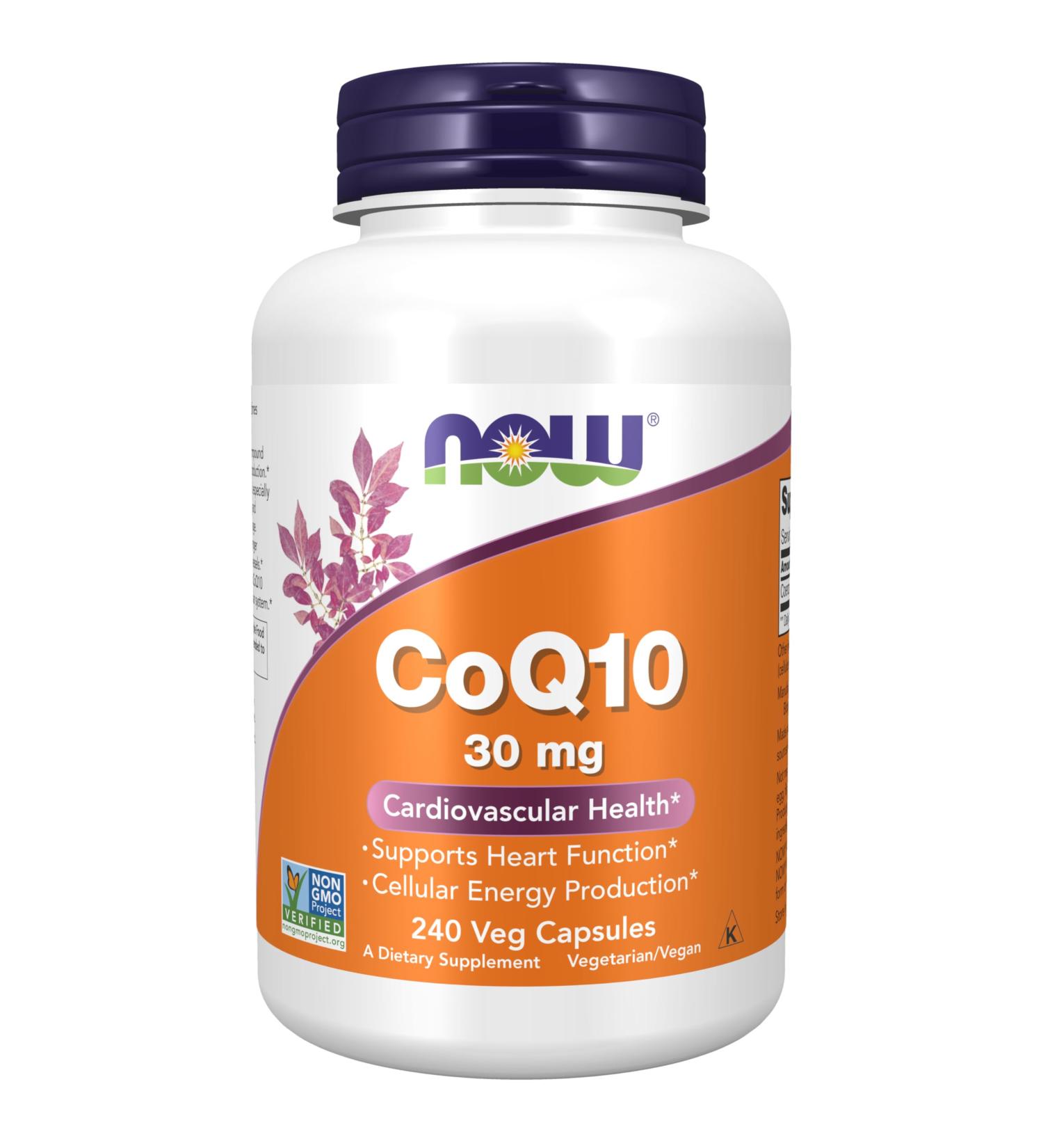 NOW Supplements CoQ10 30 mg Pharmaceutical Grade All-Trans Form produced by Fermentation 240 Veg Capsules 240 Count (Pack of 1) - Buy Online on GoSupps.com