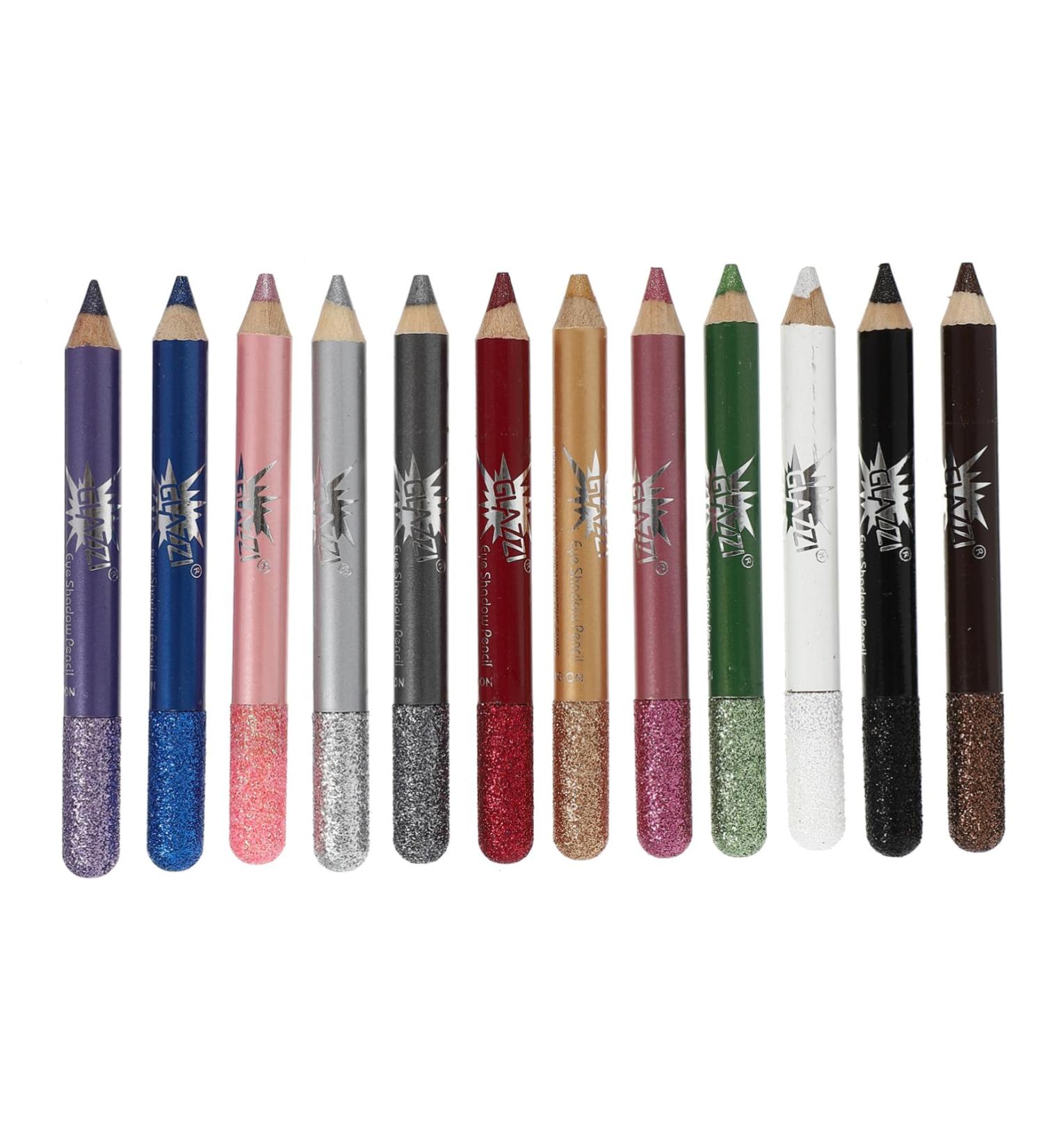 Baluue 12pcs Pearlescent Eyeshadow Pencil Eye Shadow Sticks Shimmer Eyeshadow Glitter Gel Makeup Powder 12.5X0.5cm Assorted Color - Buy Online on GoSupps.com