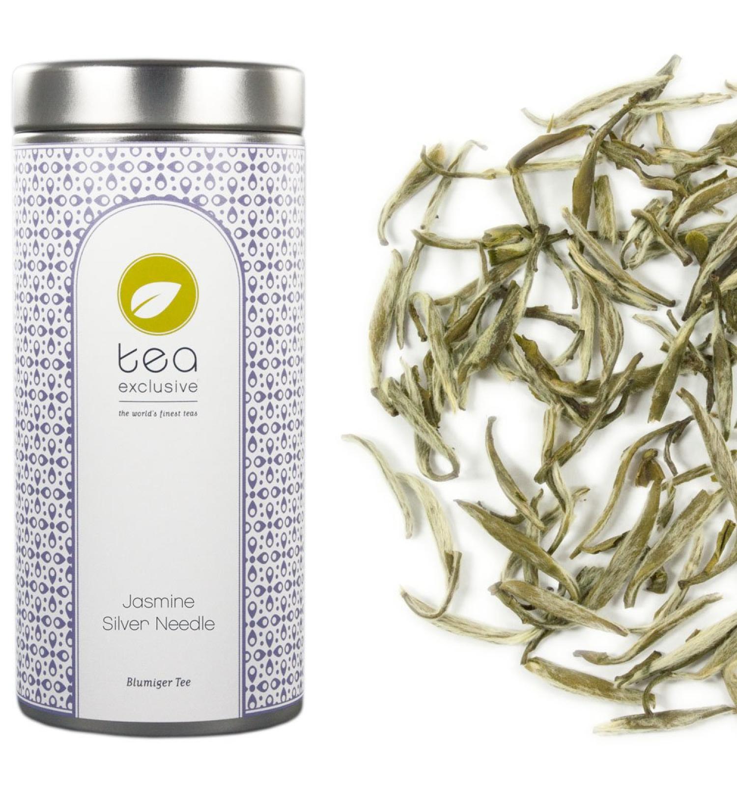 Jasmine Silver Needle Tea | Exclusive White Tea with Jasmine | Fresh & Fragrant | 50g Tin | International Shipping Available - Buy Online on GoSupps.com