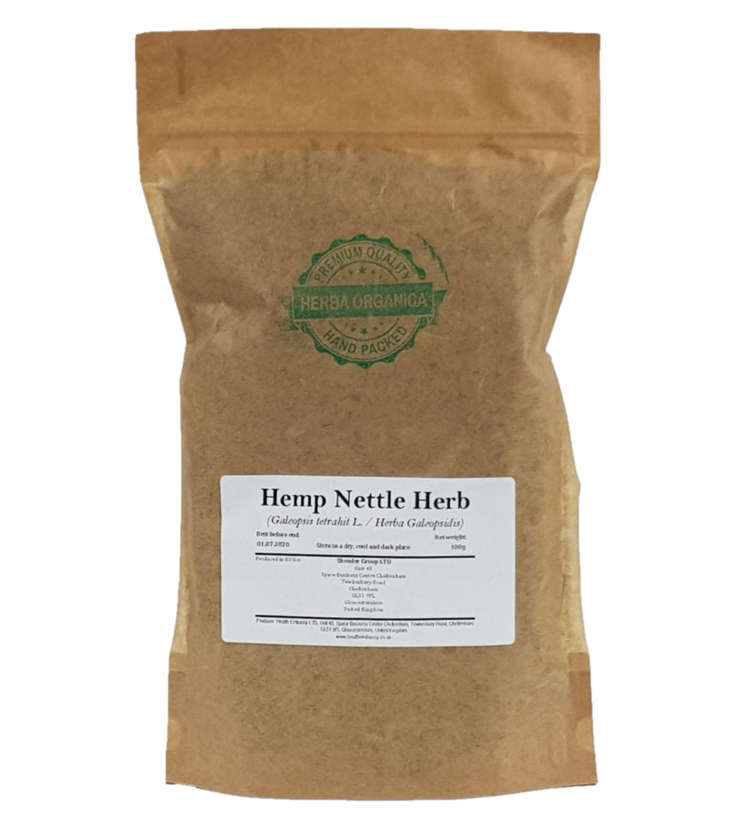 Herba Organica Hemp Nettle Herb Herbal Tea - Galeopsis Tetrahit L - Gal opsis T trahit Herbe Tisane 100g - Buy Online on GoSupps.com