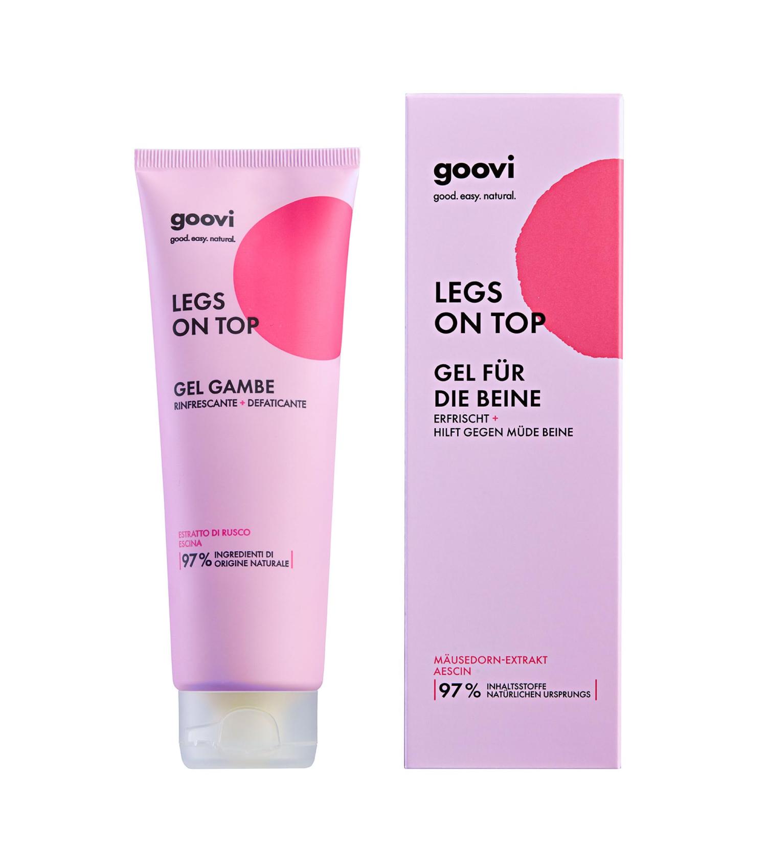 GOOVI Gel Legs On Top Legs - Fra cheur et l g ret - Jambes lourdes - 97% d'ingr dients naturels - 125 ml - Buy Online on GoSupps.com
