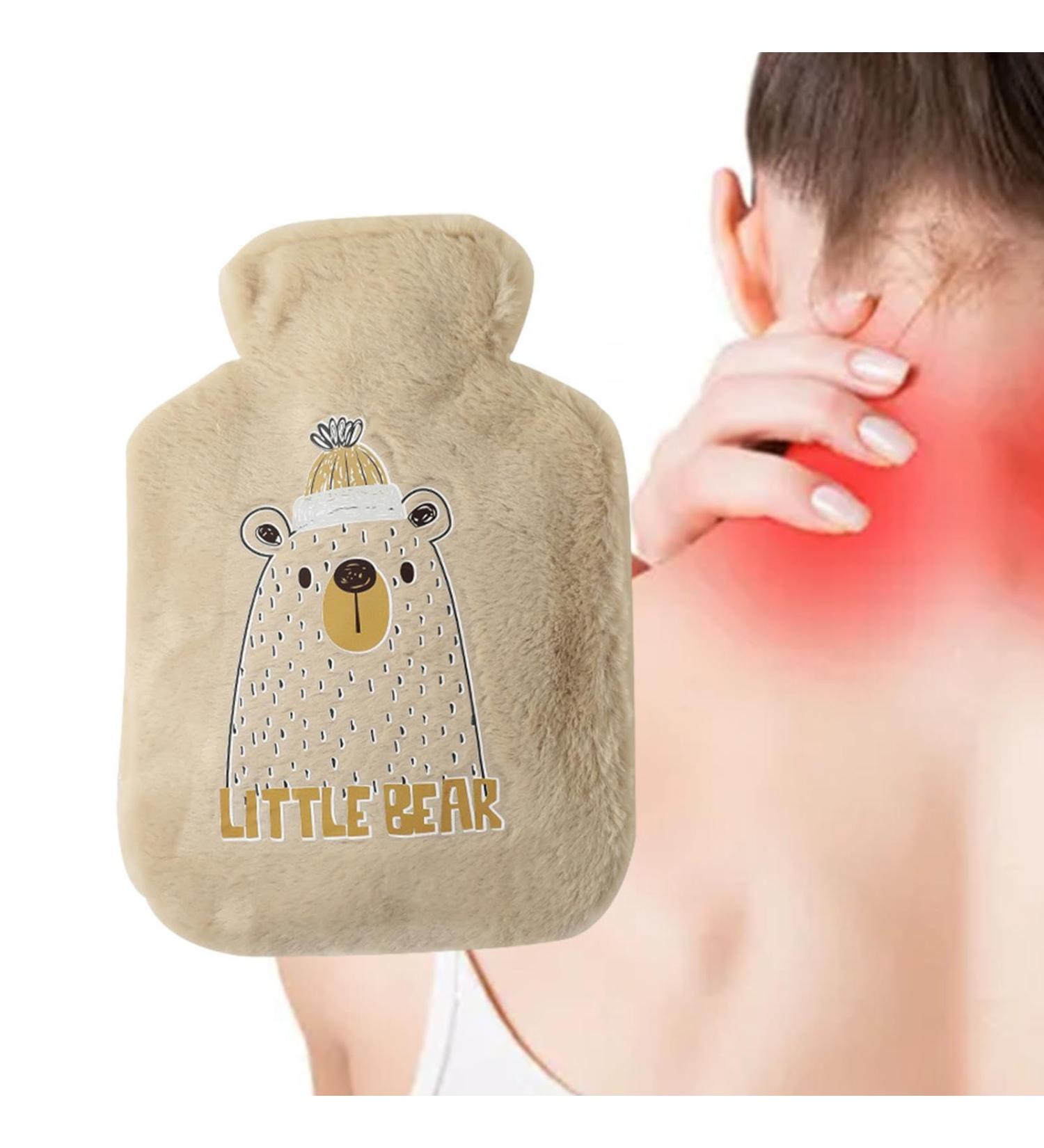 Buy 500ml Portable Cartoon Heat Bottle - Juzinqu Brown Bear for Neck Back Waist & Leg Relief | International Shipping Available - Buy Online on GoSupps.com