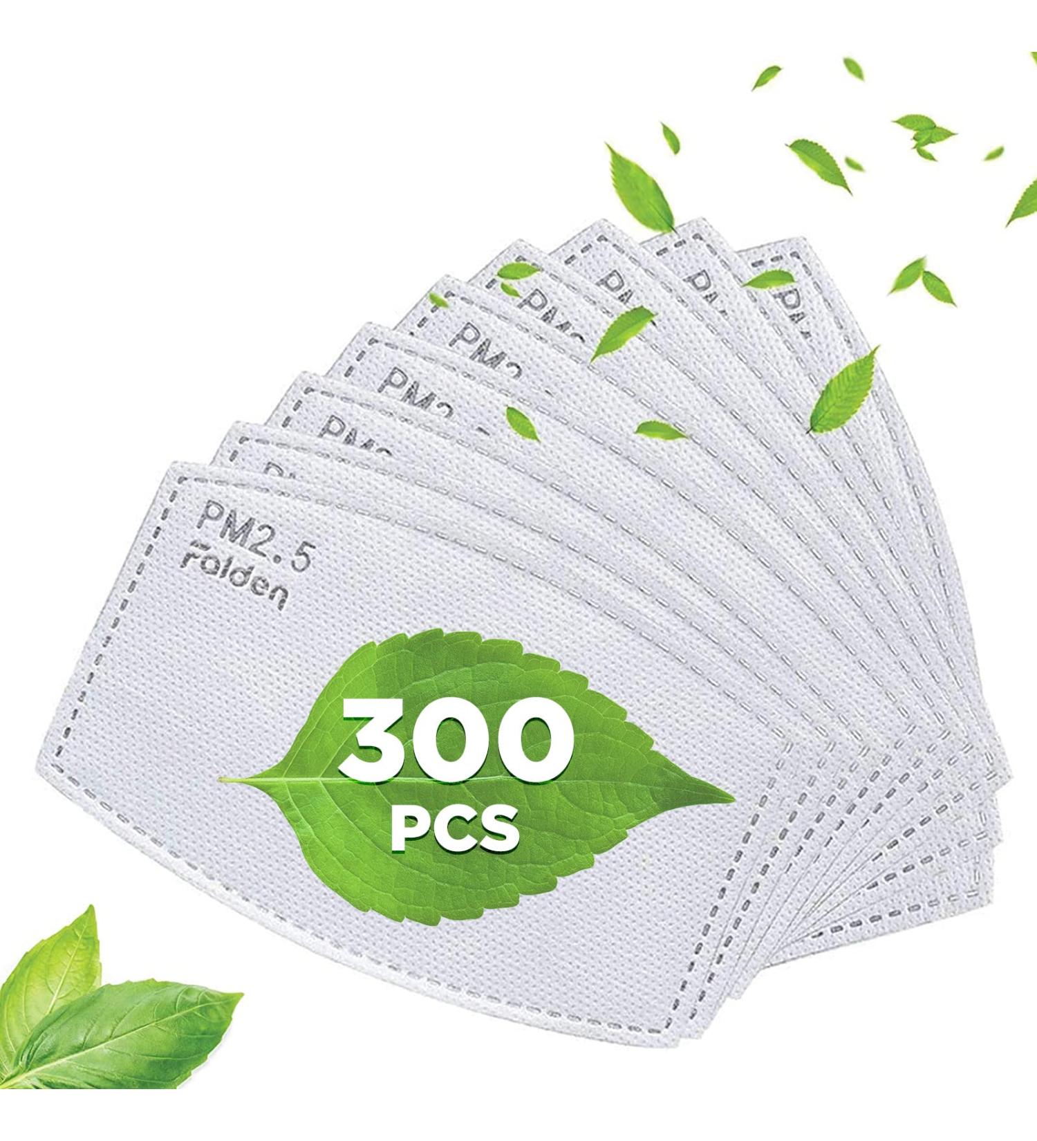 300 Pack PM 2.5 Activated Carbon Filter | Ship from USA | Mask Filters | Replaceable Anti Haze Filter Paper | Breathing Insert Protective Mask | Meltblown Non-Woven Cloth 5 Layers Filters f 300 Pcs - Buy Online on GoSupps.com