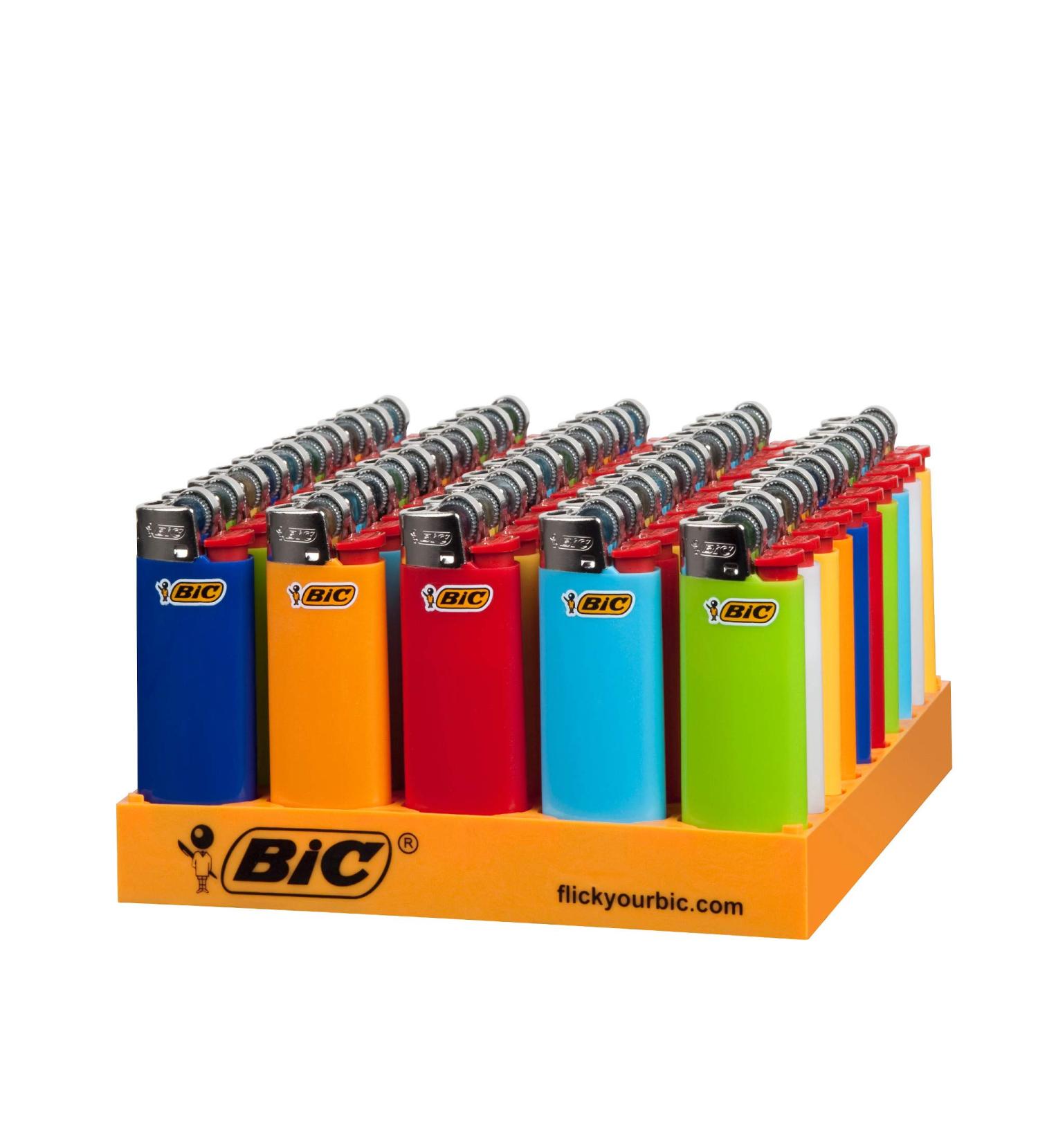 BIC Mini Lighter Assorted Colors 50-Count Tray - Buy Online on GoSupps.com