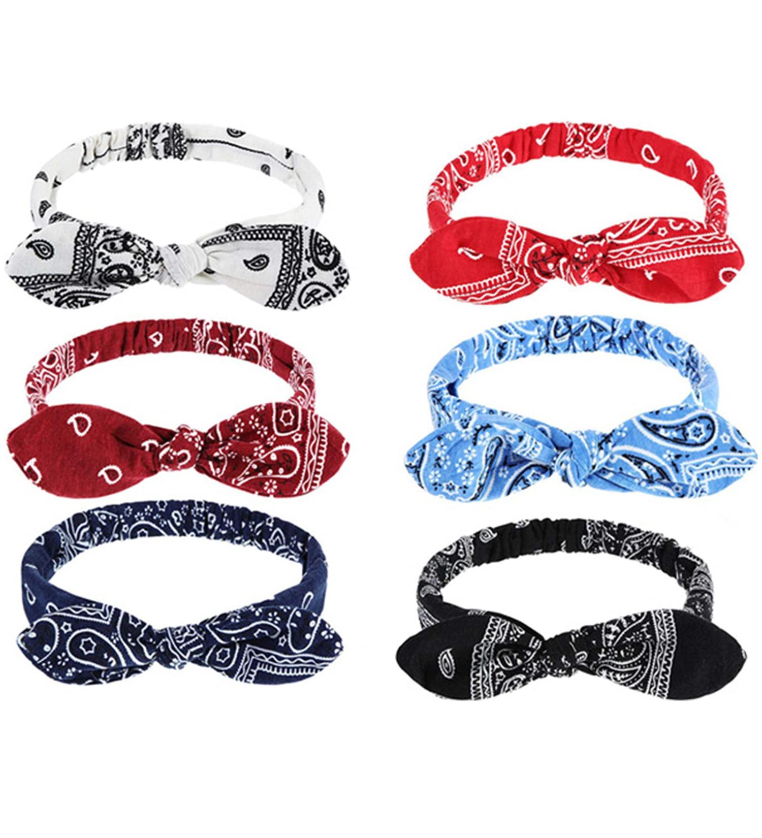 6 Pack Floral Print Headbands for Women | Sporty & Stylish Hair Bands | Versatile Bandanas for Face Washing & Everyday Use - Buy Online on GoSupps.com