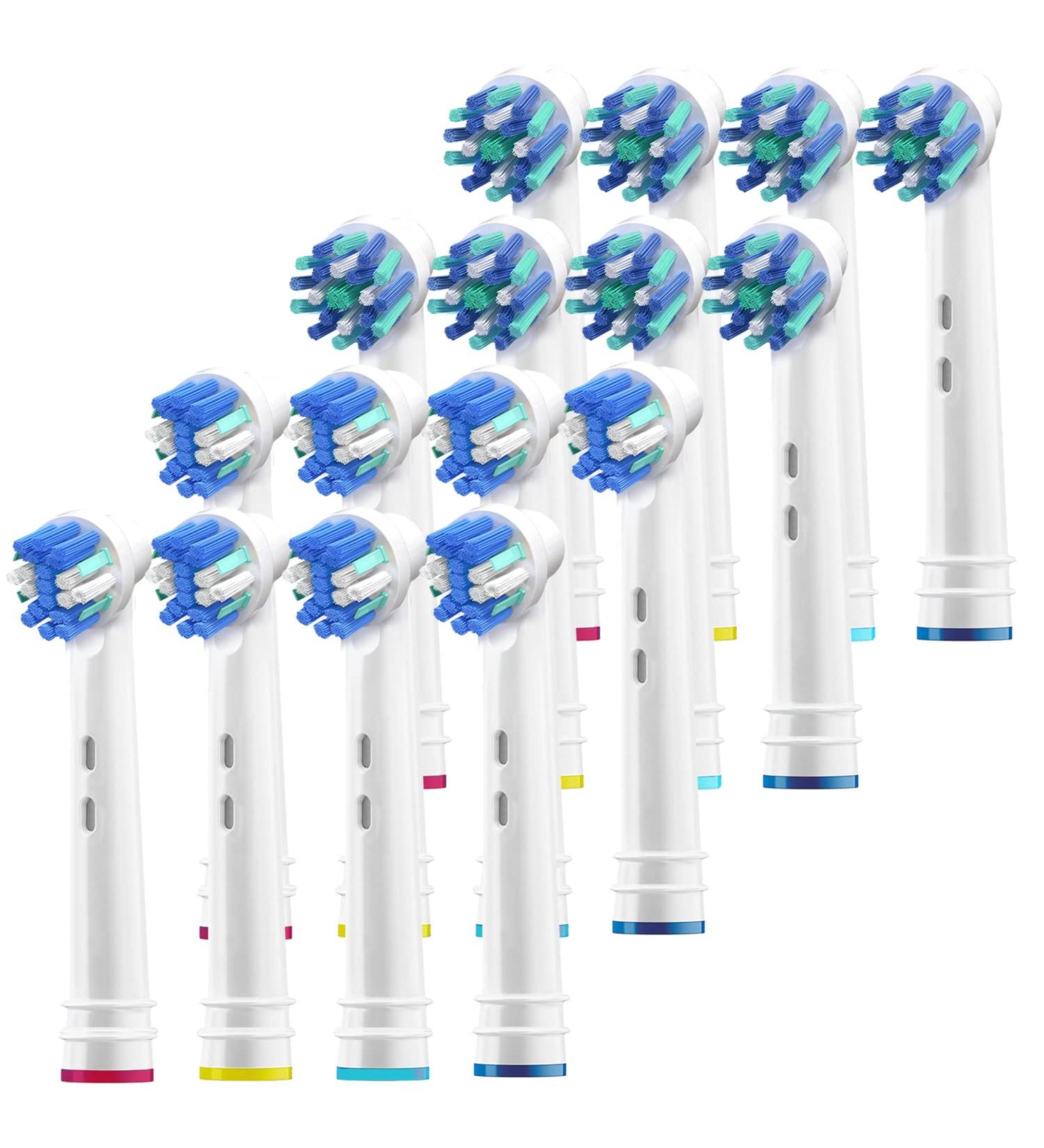 16 Generic Replacement Brush Heads for Oral B Braun Electric Toothbrush - Fits Oral-b Pro, Vitality, Triumph, Kids - 8 Cross & 8 Floss Brushes Included - Buy Online on GoSupps.com