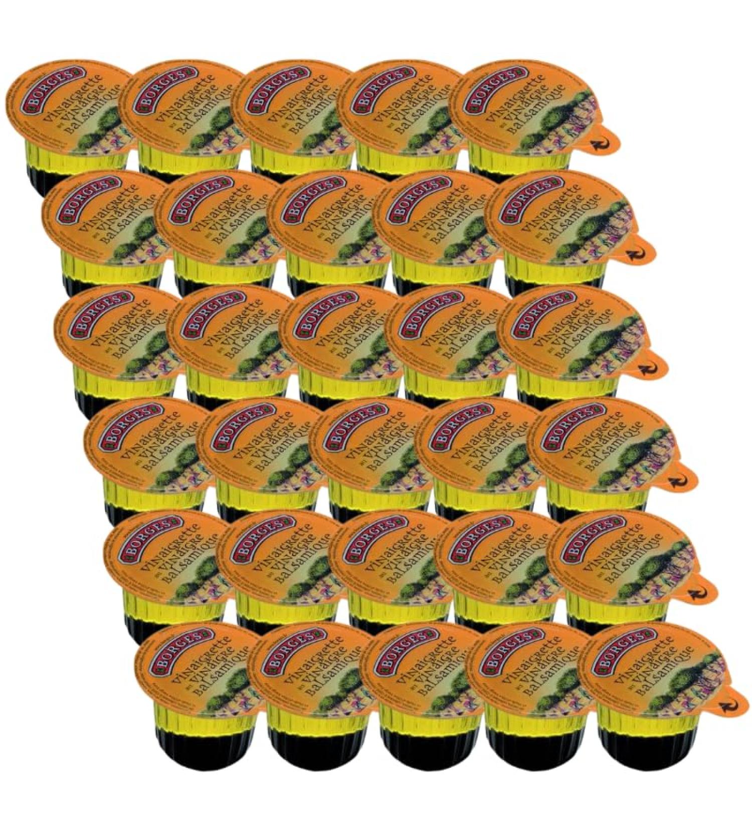 BORGES | 30 Balsamic Vinegar Dressing Cups | Individual Servings of 20 ml - Buy Online on GoSupps.com