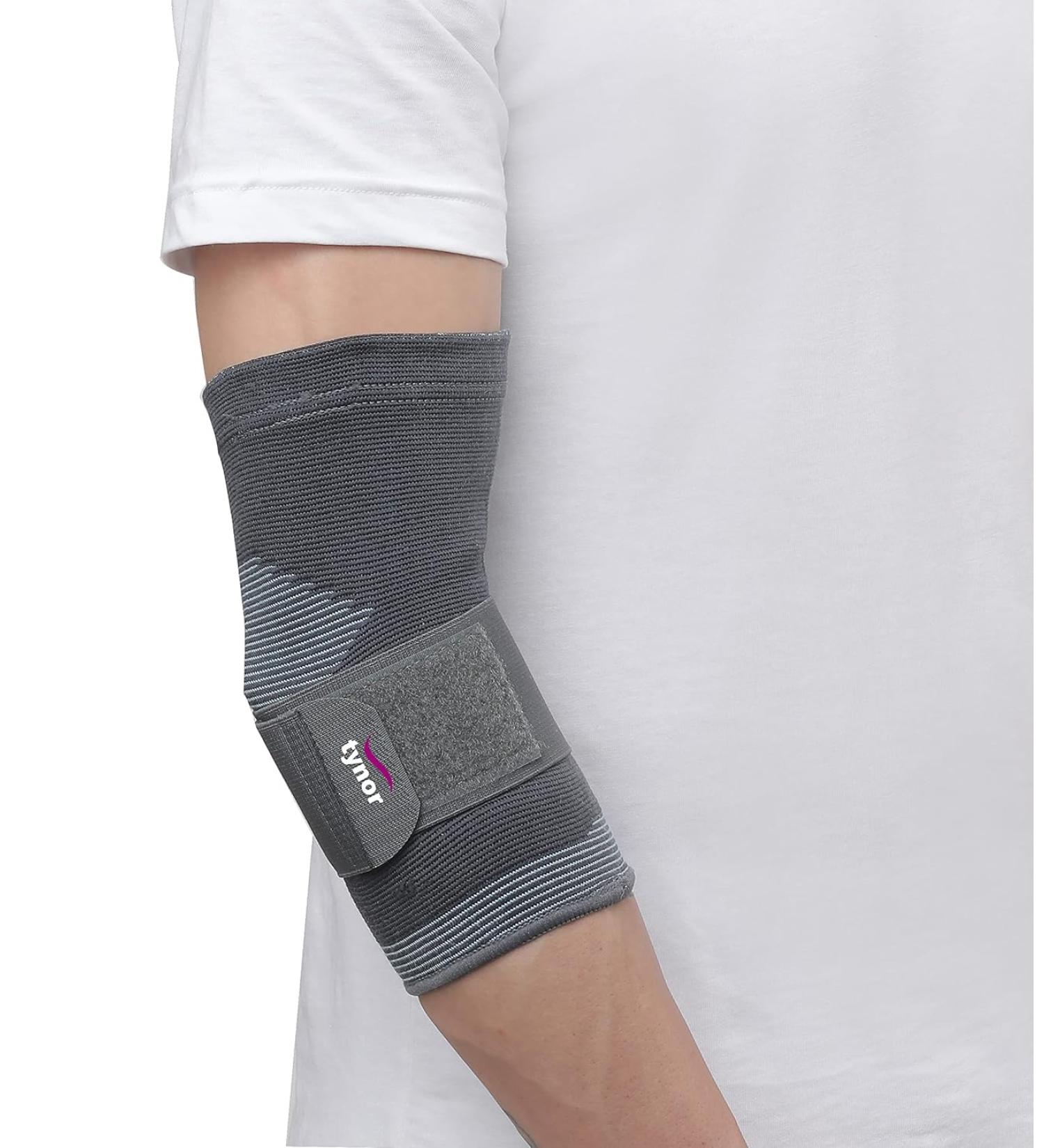 Elbow Support for Gym - Adjustable Elbow Brace for Men & Women | Comfortable Workout Relief (Large 1 Pair - Buy Online on GoSupps.com