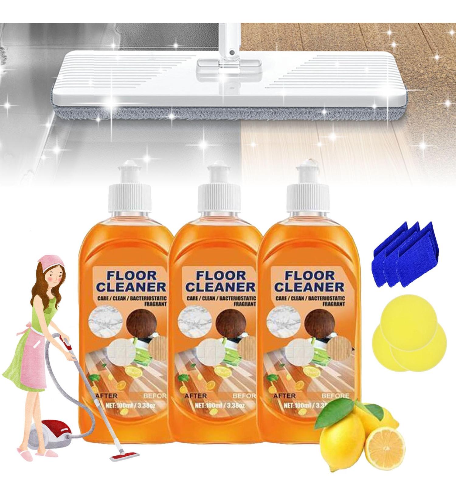 Probablei Floor Cleaner Probablei Multi-Purpose Floor Cleaner Powerful Decontamination Floor Cleaner Multi-Purpose Floor Cleaner for Wood Floors Ceramic Tile Marble (3pcs) - Buy Online on GoSupps.com