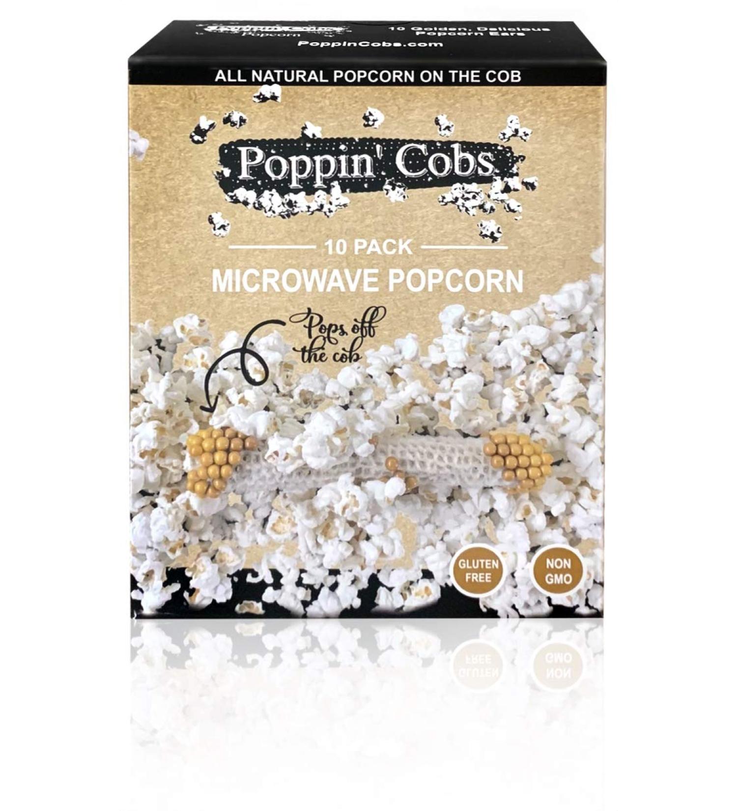 10 Pack Popcorn on the Cob - Poppin' Cobs Microwave Popcorn - Buy Online on GoSupps.com