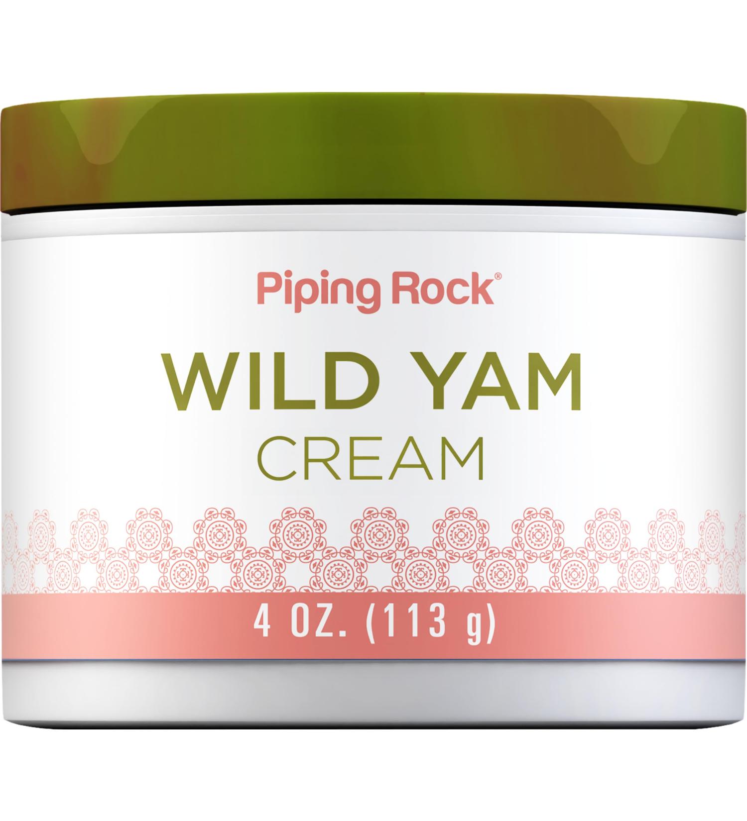 Piping Rock Wild Yam Cream - 4 oz | Non-GMO Gluten Free | Balanced Hormones for Men & Women - Buy Online on GoSupps.com