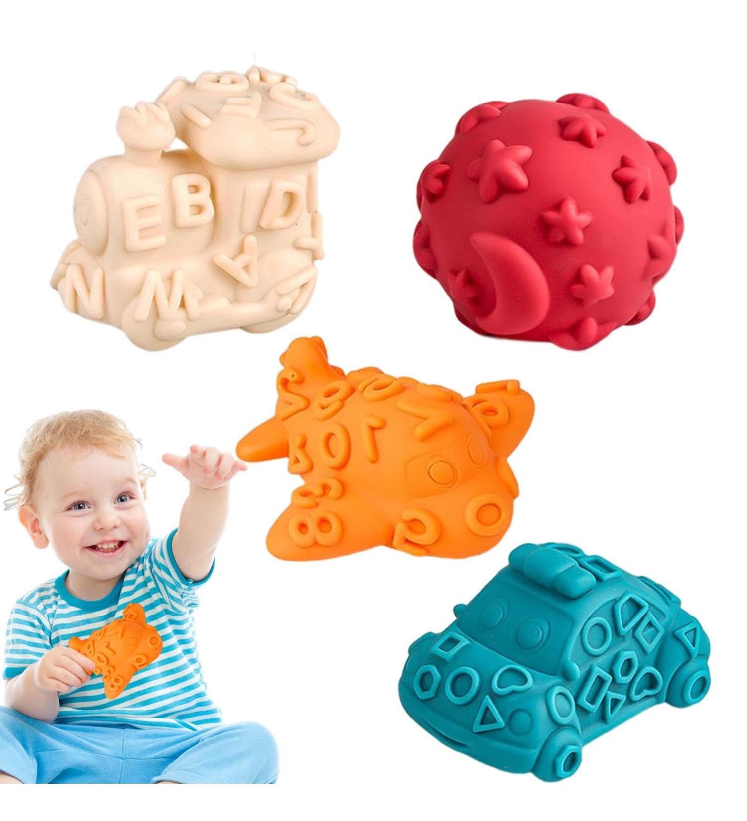 Ghirting Bite Ring Ball Toys for Kids | Sensory Texture Soft Balls | Develop Fine Motor Skills & Play - Buy Online on GoSupps.com