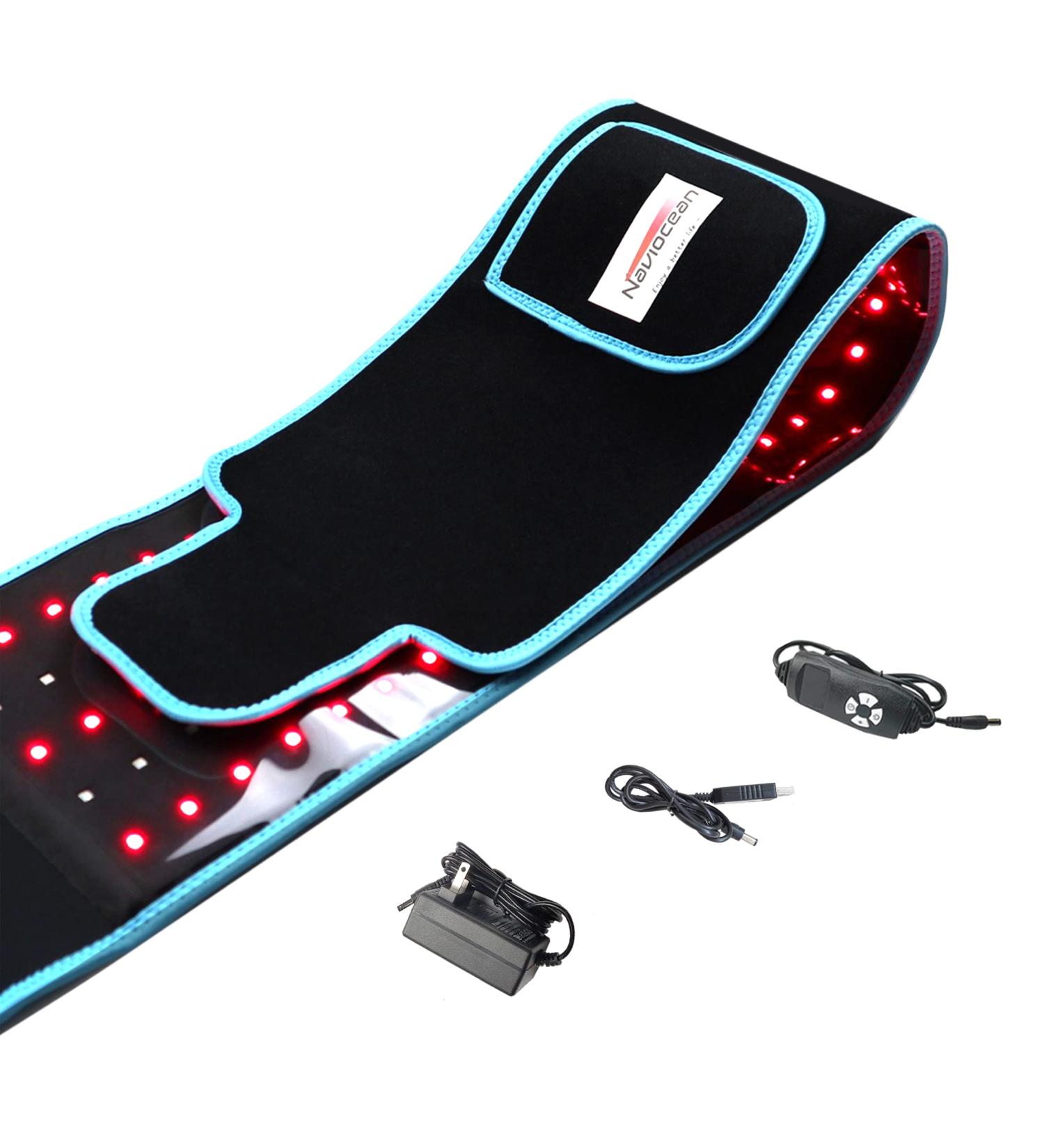 Naviocean Infrared Red Light Therapy Belt for Pain Relief - Wearable Near-Infrared Wrap Pad for Back, Shoulder, Knee Joints - Buy Online on GoSupps.com