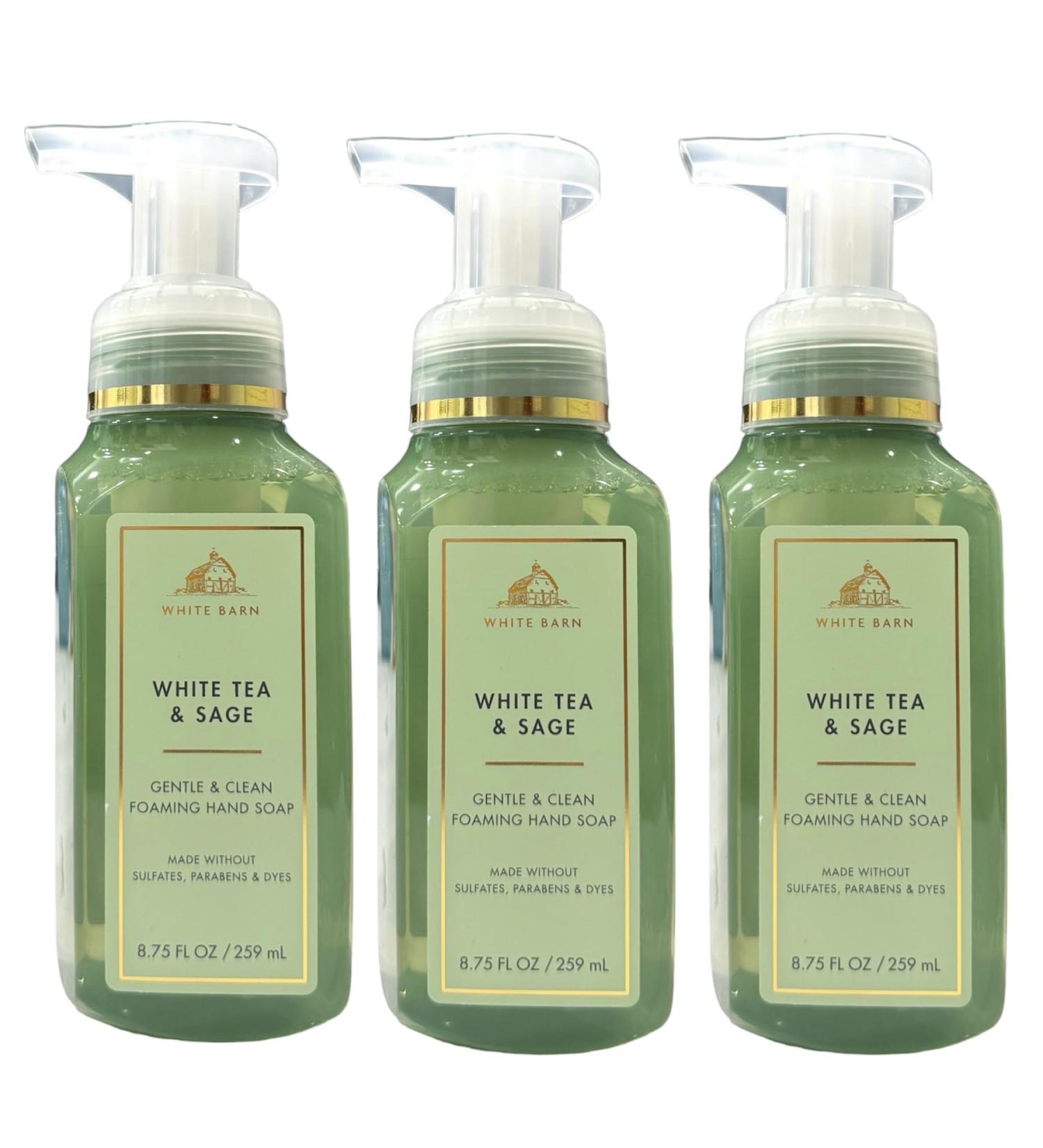 Buy Fresh and Bright Hand Soaps - Set of 3 Gentle Foaming White Tea & Sage - International Shipping Available - Buy Online on GoSupps.com