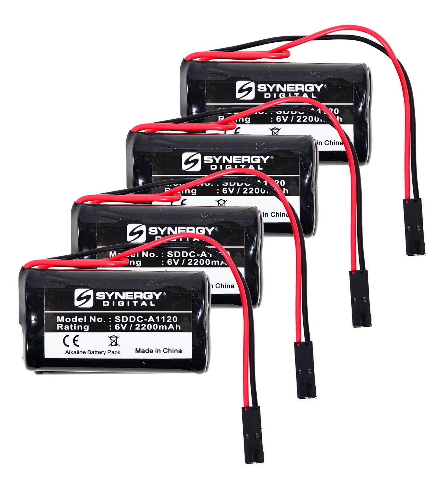 Buy Synergy Digital Door Lock Batteries - Compatible with Saflok 6800121 6V Alkaline 2200 mAh Set of 4 - International Shipping - Buy Online on GoSupps.com