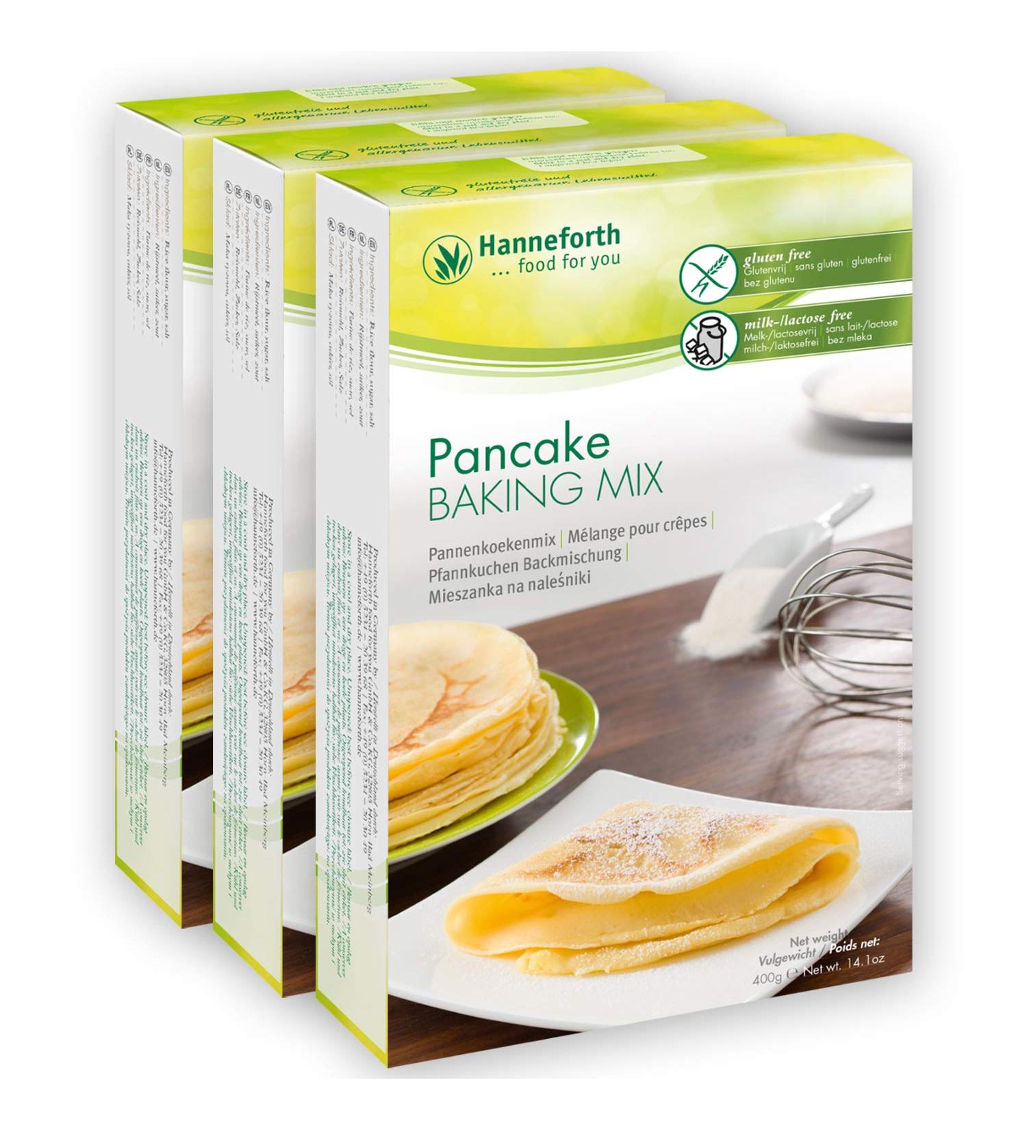 Gluten-Free Pancake Mix (Pack of 3 x 400g) | Hanneforth | International Shipping Available - Buy Online on GoSupps.com