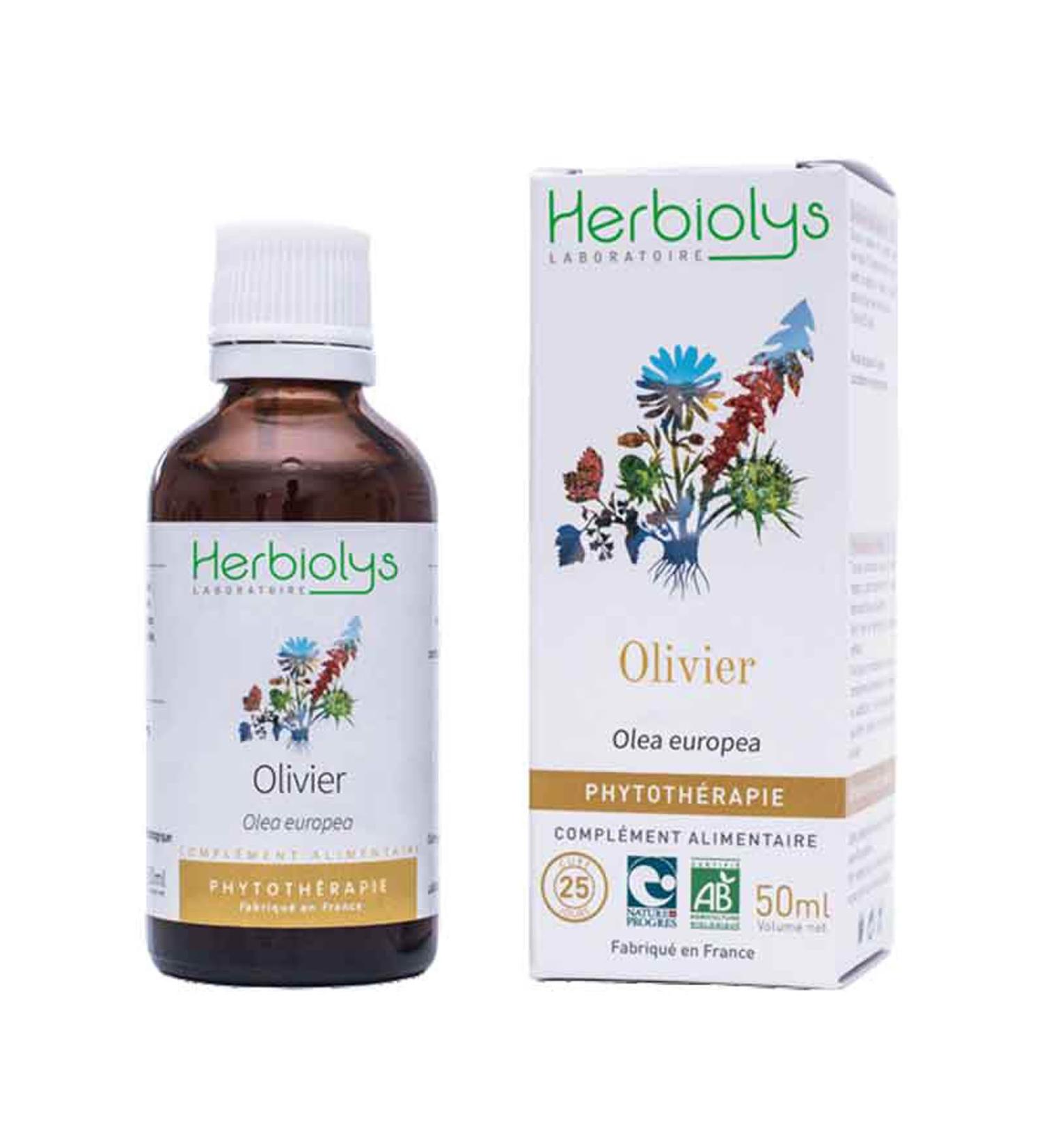 Herbiolys | Extrait De Plantes Fra ches Bio | Olivier (Olea europaea) | Circulation | Phytoth rapie Bio | 50 ml Olivier 50 ml (Lot de 1) - Buy Online on GoSupps.com