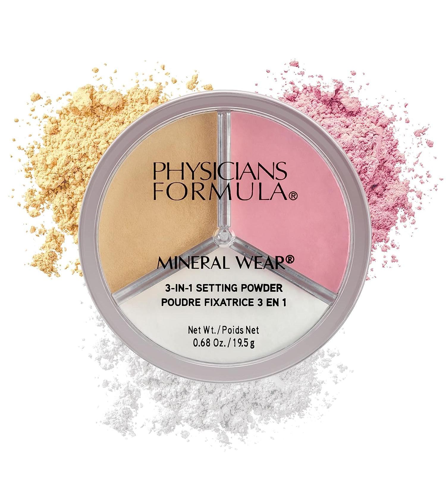 Physicians Formula Mineral Wear 3-in-1 Setting Power Translucent Mineral Powder for Make-up to Fit Lighten and Contour Flawless Finish - Buy Online on GoSupps.com