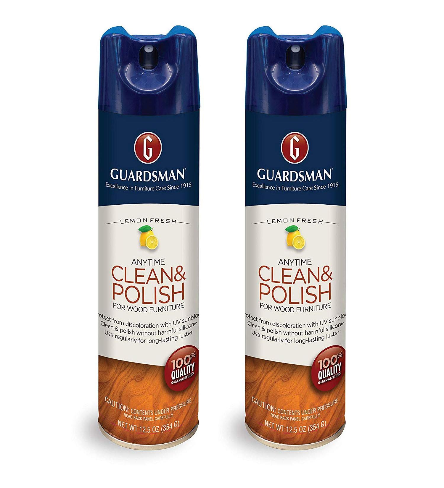 Guardsman Lemon Fresh Wood Furniture Cleaner & Polish - 12.5 oz - Silicone-Free UV Protection - 2 Pack - Buy Online on GoSupps.com