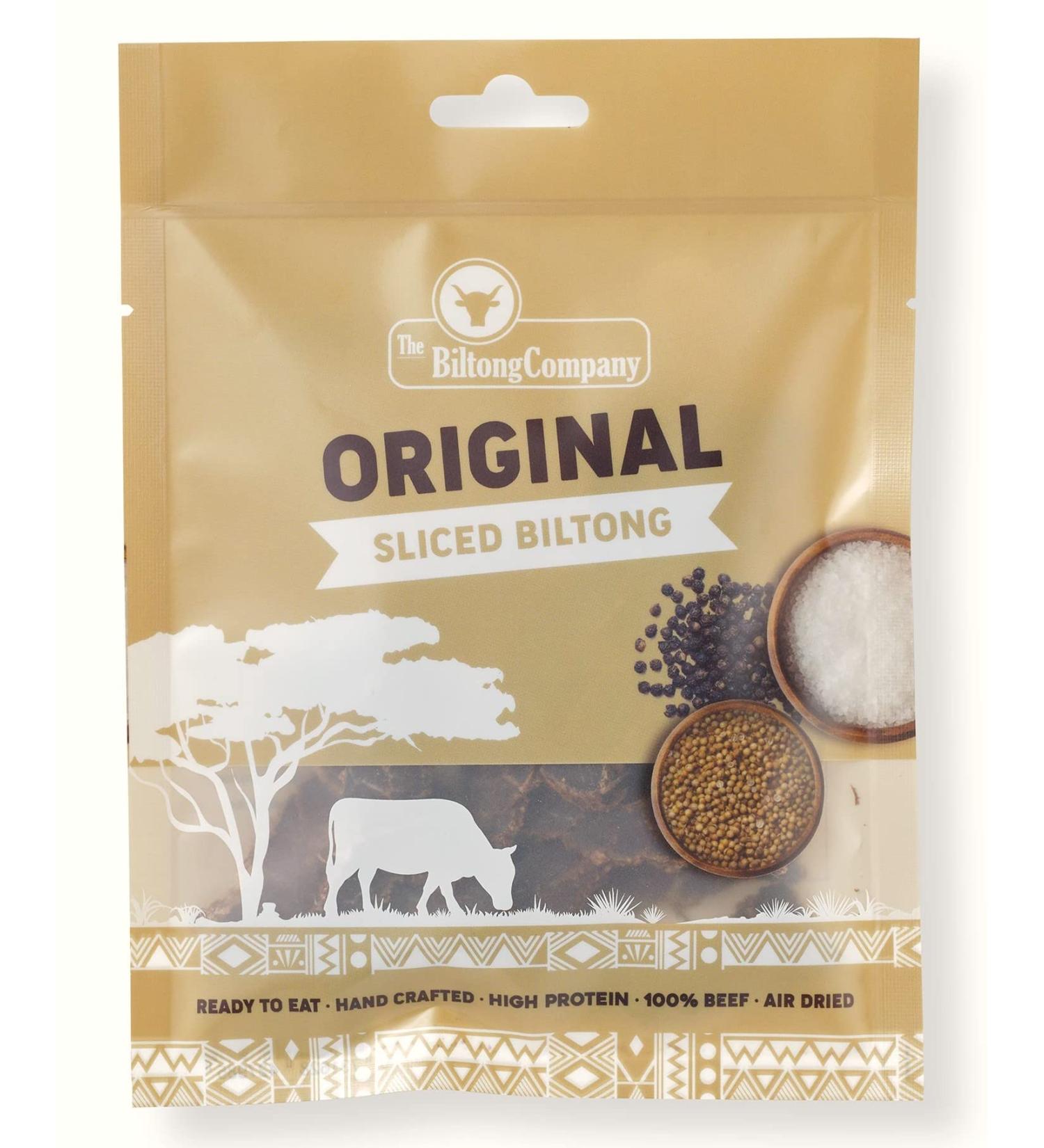 Biltong Sliced - 10 x 50g - Original Flavour - Buy Online on GoSupps.com