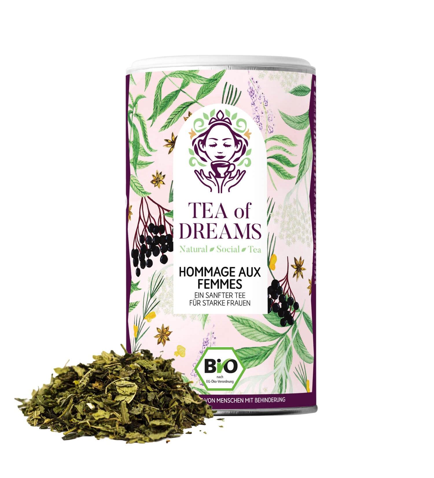  Tea of Dreams Tea for Women Organic | Tribute to Women A Mild Tea for Strong Women | Loose Tea | 30g - Buy Online on GoSupps.com