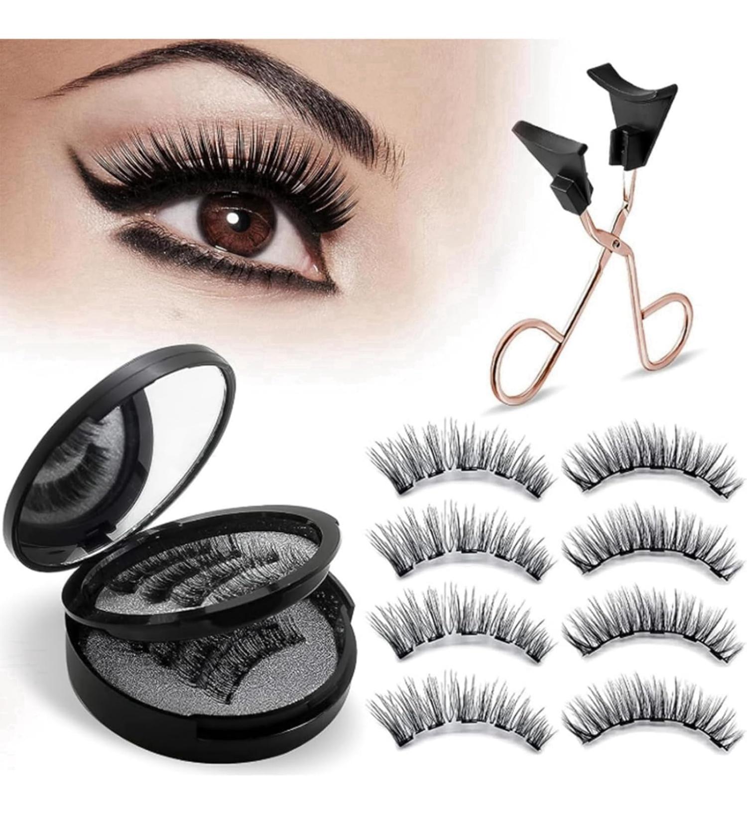Magnetic Eyelashes Magnetic Eyelashes No Glue Magnetic Eyelashes Without Eyeliner 2 Pair Reusable Magnetic Eyelashes With Applicator Magnetic Natural Eyelashes Looking Natural 3d False Eyelashes Kit - Buy Online on GoSupps.com
