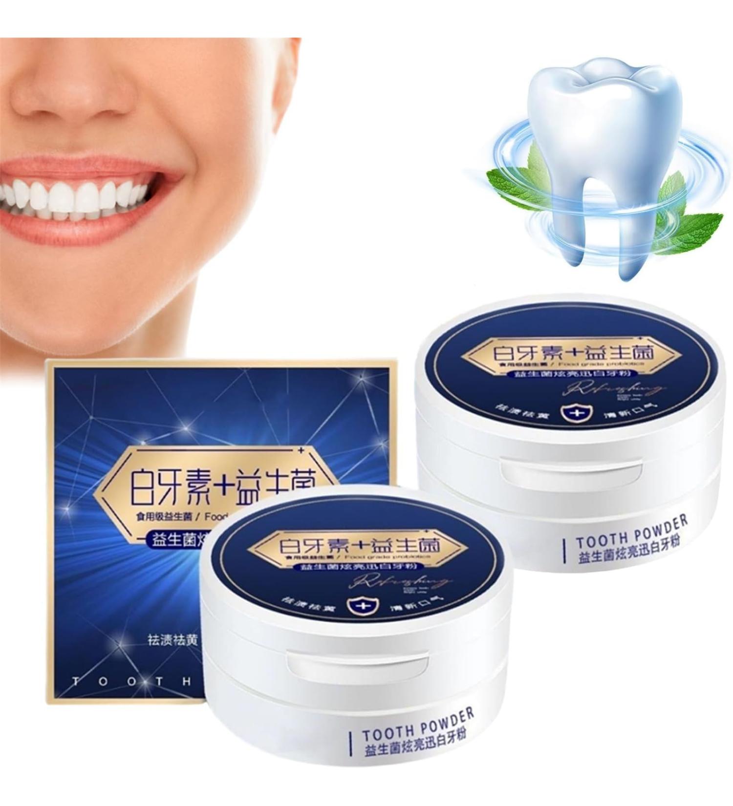 Tooth Powder Teeth Whitening Powder Probiotic Teeth Whitening Powder Powder for Cleaning Yellow Teeth Effectively Remove Coffee Stains - Buy Online on GoSupps.com