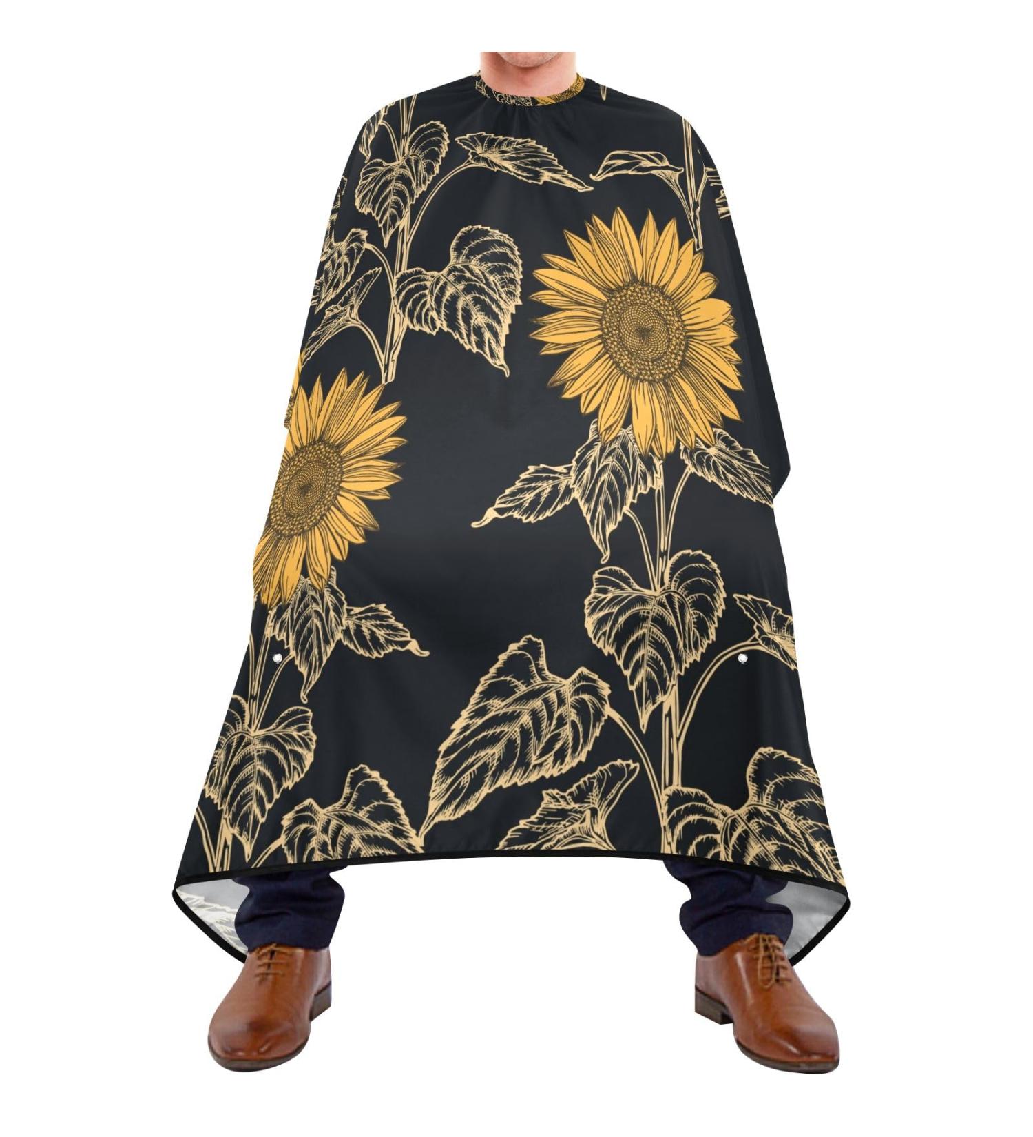 Waterproof Barber Cape - Sunflower & Cheetah Haircut Bib | Unisex Hair Cutting Cape for Men - International Shipping Available - Buy Online on GoSupps.com