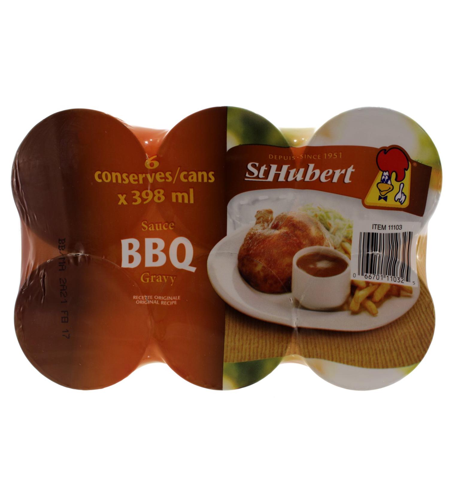 St-Hubert BBQ Sauce 398ml (6 pack)/Sauces BBQ St-Hubert 398ml (paquet de 6) - Buy Online on GoSupps.com