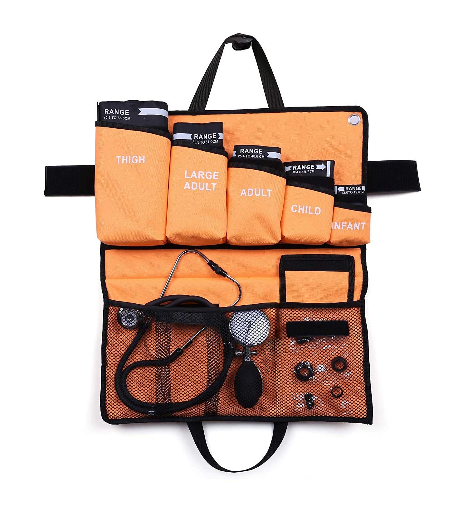 LotFancy Aneroid Sphygmomanometer 5-in-1 Professional with Dual-Head Stethoscope and 5 Size Cuffs Manual Blood Pressure Monitor Kit for Adult Large Adult Child Thigh Cuffs Carrying Case Included - Buy Online on GoSupps.com