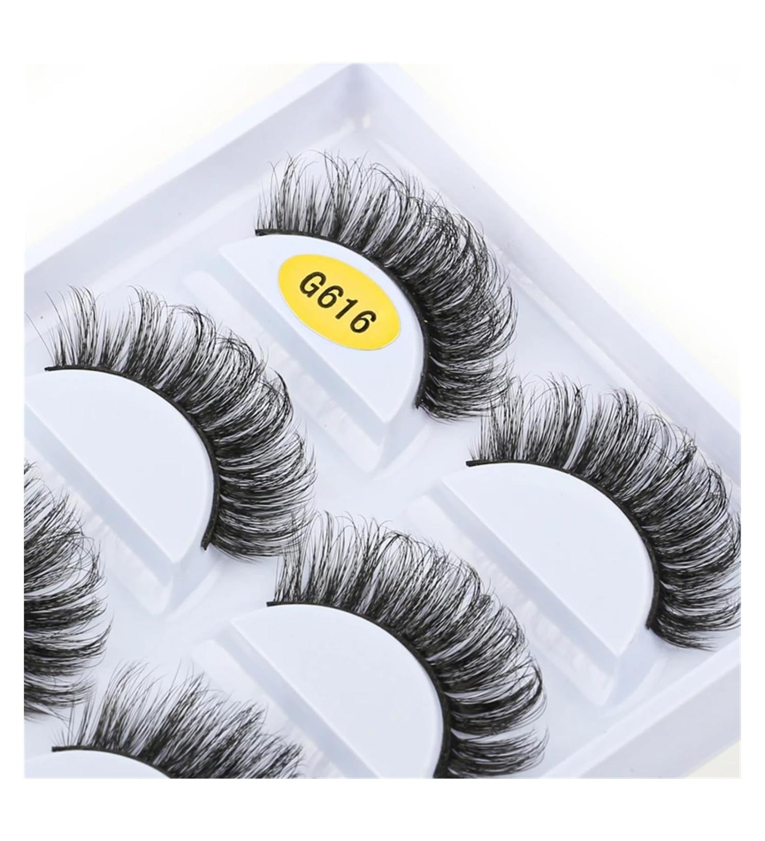 UAMOU 2/20/100 Boxes Mink Lashes Eyelashes 5 pairs Natural Curly Fake Eyelashes Thick Maquiagem Lash Extension Makeup Tools Cheerfully (Color : 5 pairs G616 Size : 30 boxes) - Buy Online on GoSupps.com