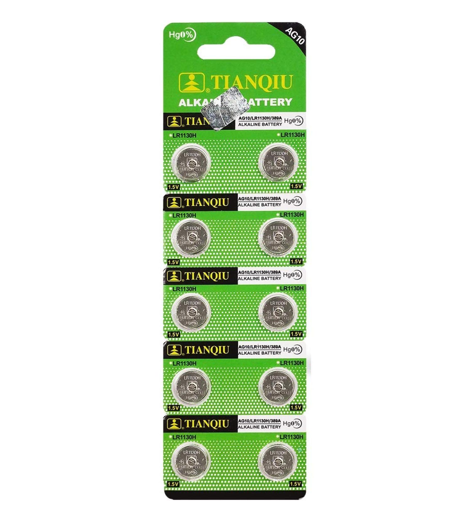 Buy Tianqiu 10PCS AG10 LR1130 389 SR1130SW Alkaline Battery - Long-Lasting Power for International Shipping - Buy Online on GoSupps.com