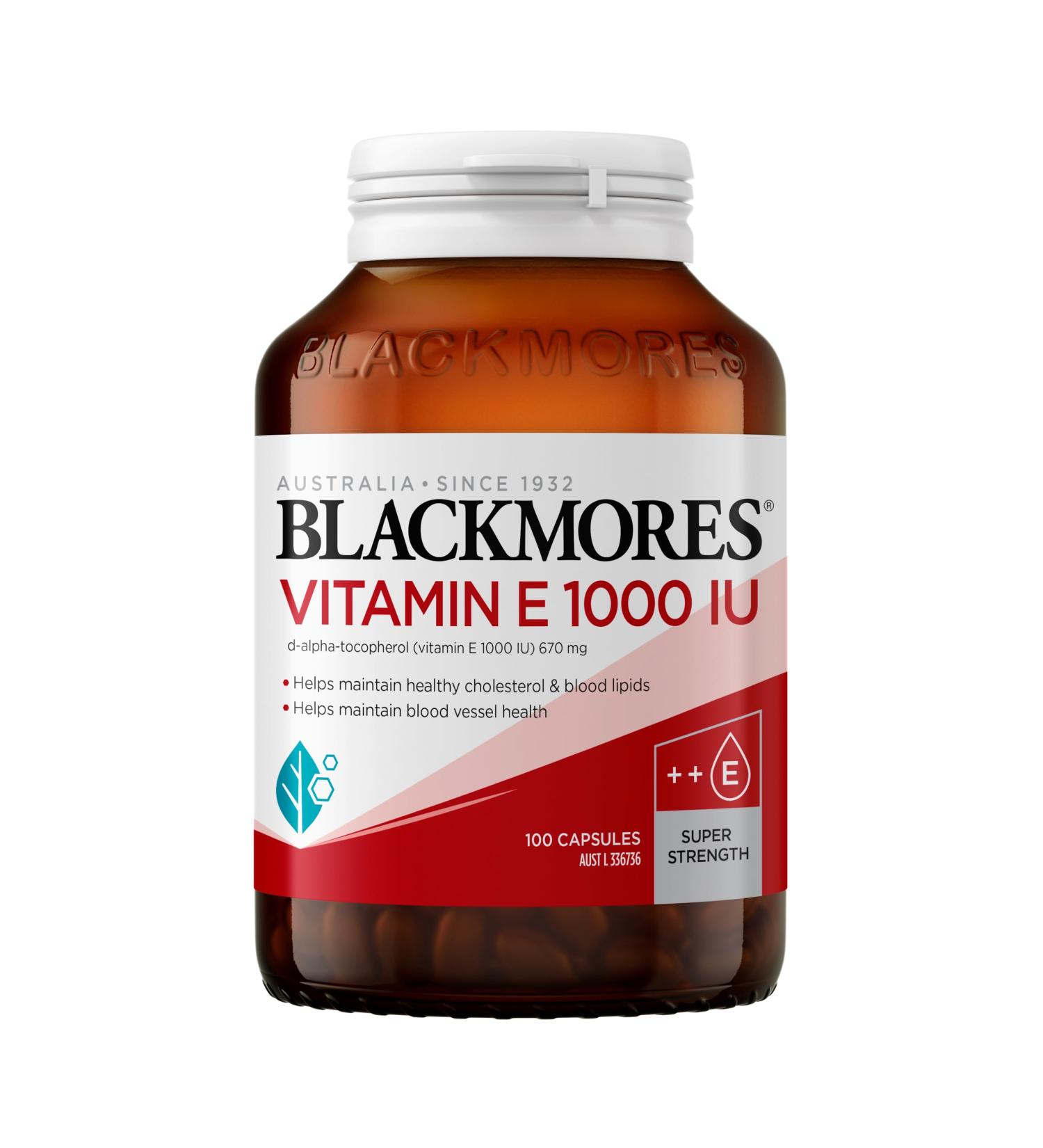 Blackmores Natural E 1000IU 100 Capsules - Buy Online on GoSupps.com