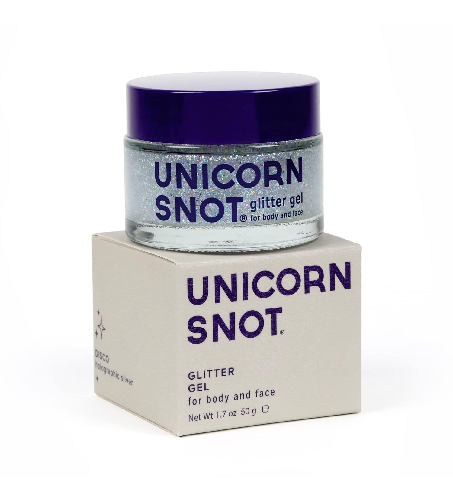 Unicorn Snot Face & Body Glitter Gel - Holographic Cosmetic-Grade Silver Glitter for Festivals Cosplay & Halloween - Safe & Easy to Use - 1.7oz - Buy Online on GoSupps.com