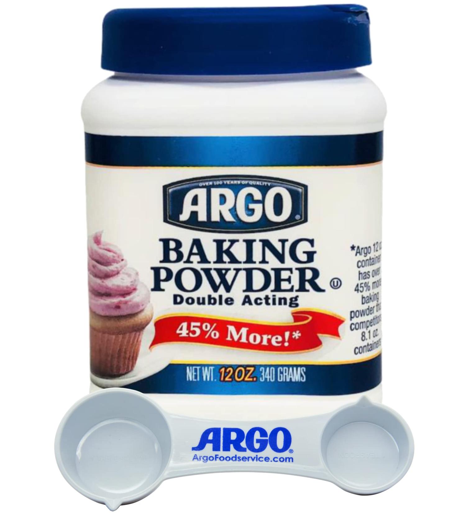 Argo Measuring Spoon & Baking Powder 12 oz - Resealable Container - Buy Online on GoSupps.com