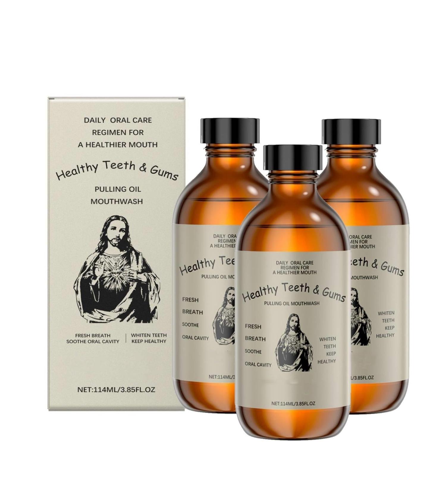 Coconut Oil Mouthwash Natural Whitening Oil Mouthwash Contains Coconut Oil Fresh Breath Eliminates Bad Breath Whitens Teeth and Gums (3) - Buy Online on GoSupps.com