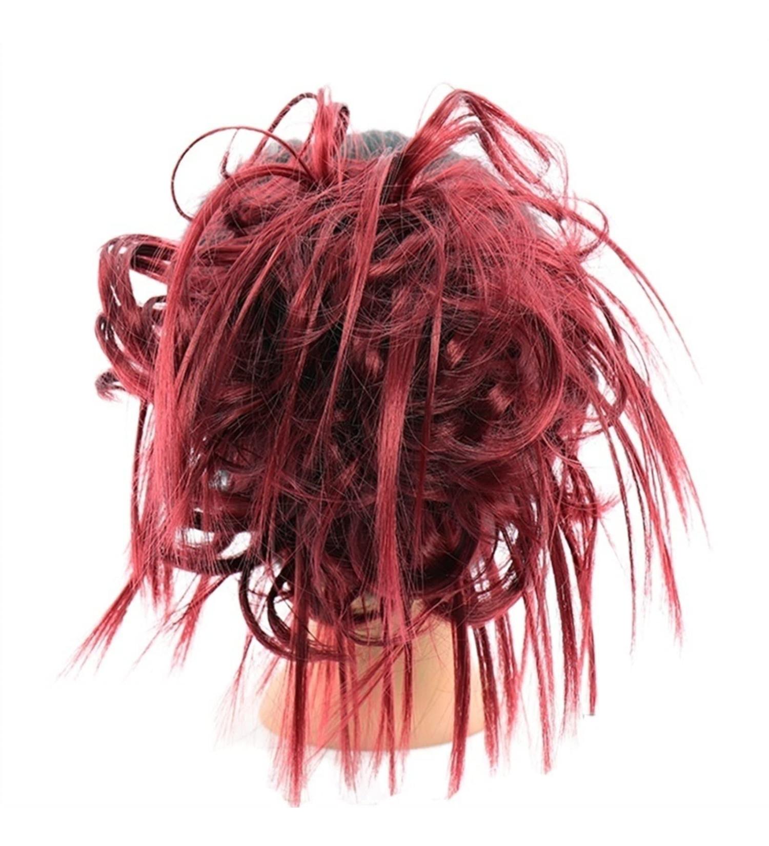 Messy Bun Hair Piece for Women Synthetic Tousled Updo Messy Bun Hair Pieces Hair Scrunchies Extensions with Elastic Band Ponytails Hair Extensions for Women Fake Hair Accessories for Women Girls BURG - Buy Online on GoSupps.com