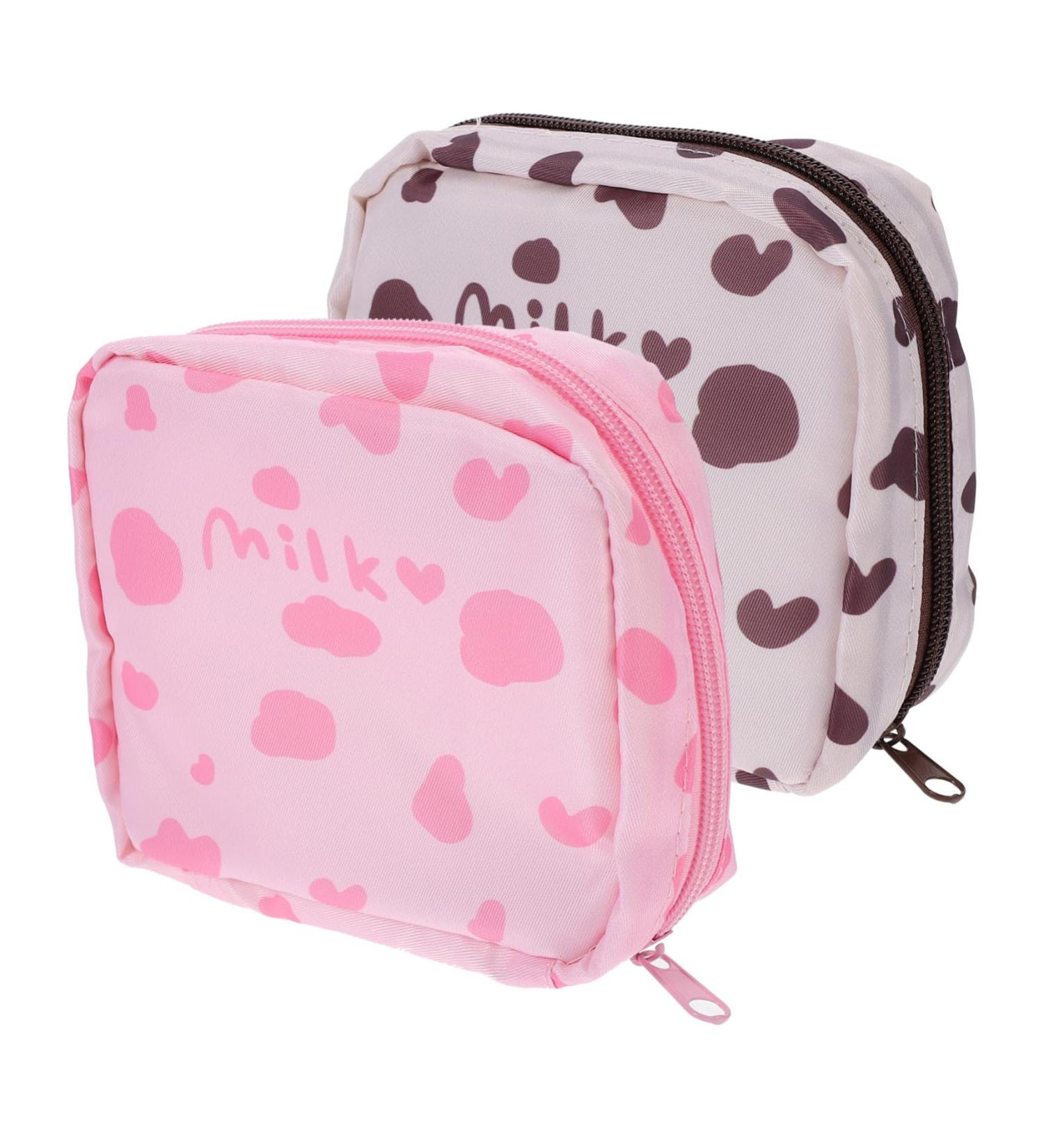 Plafope Women's Bandage Bags - 2 Pack Plush Mint Cosmetic Storage Pockets (13x11.5x4.5cm) - International Shipping Available - Buy Online on GoSupps.com