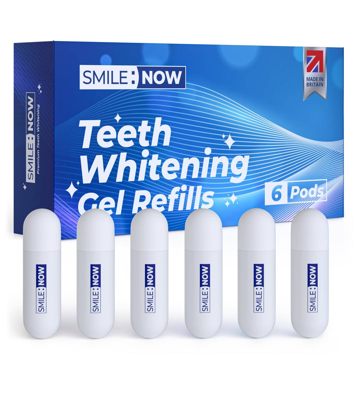 Teeth Whitening Gel Pod Refills - 6 x 4.2ml for Brighter Smile - Buy Online on GoSupps.com
