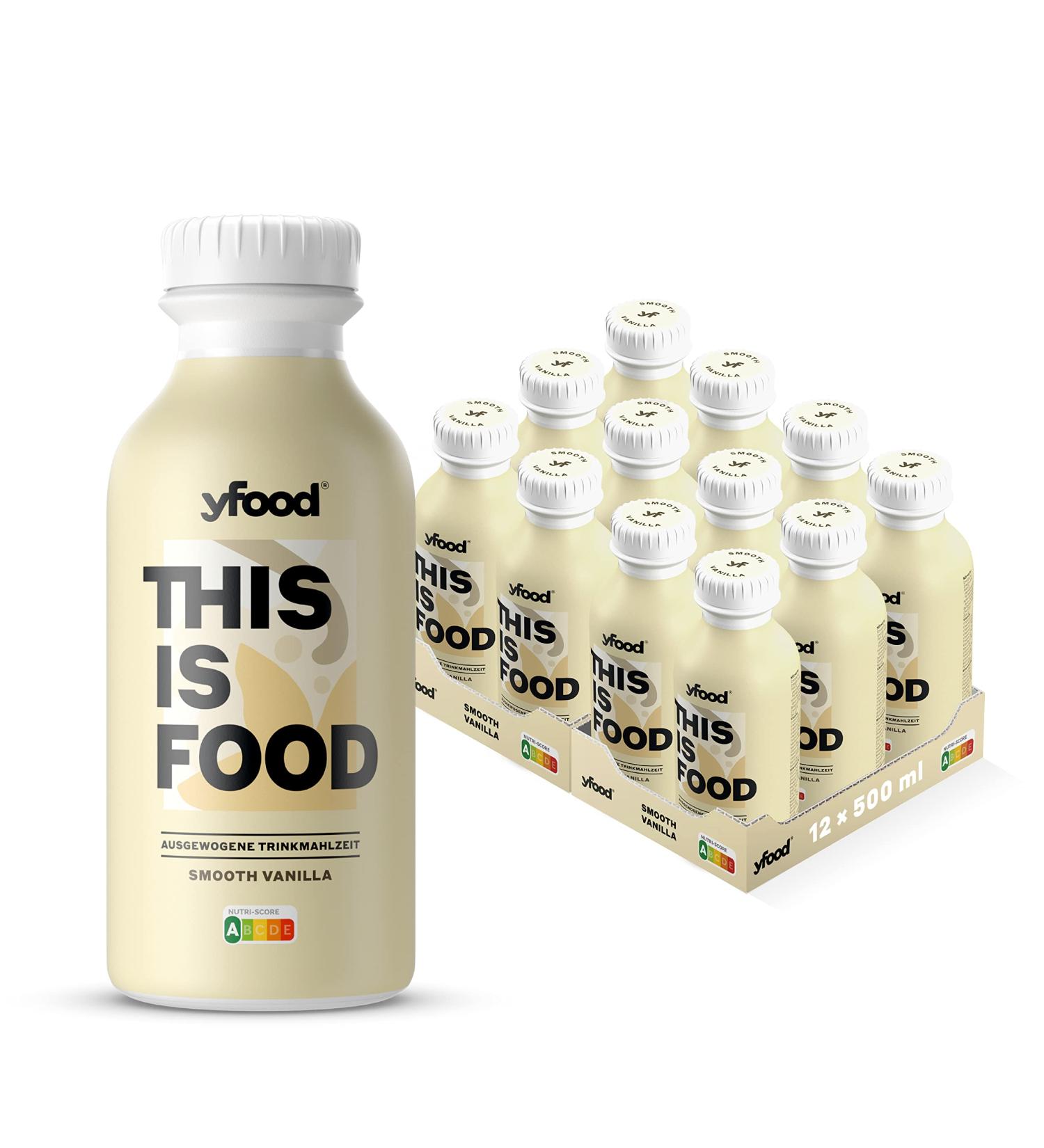 yfood Smooth Vanilla ready-to-drink meal THIS IS FOOD meal replacement 34 g protein 26 vitamins and minerals (12 x 500 ml) vanilla flavour - Buy Online on GoSupps.com