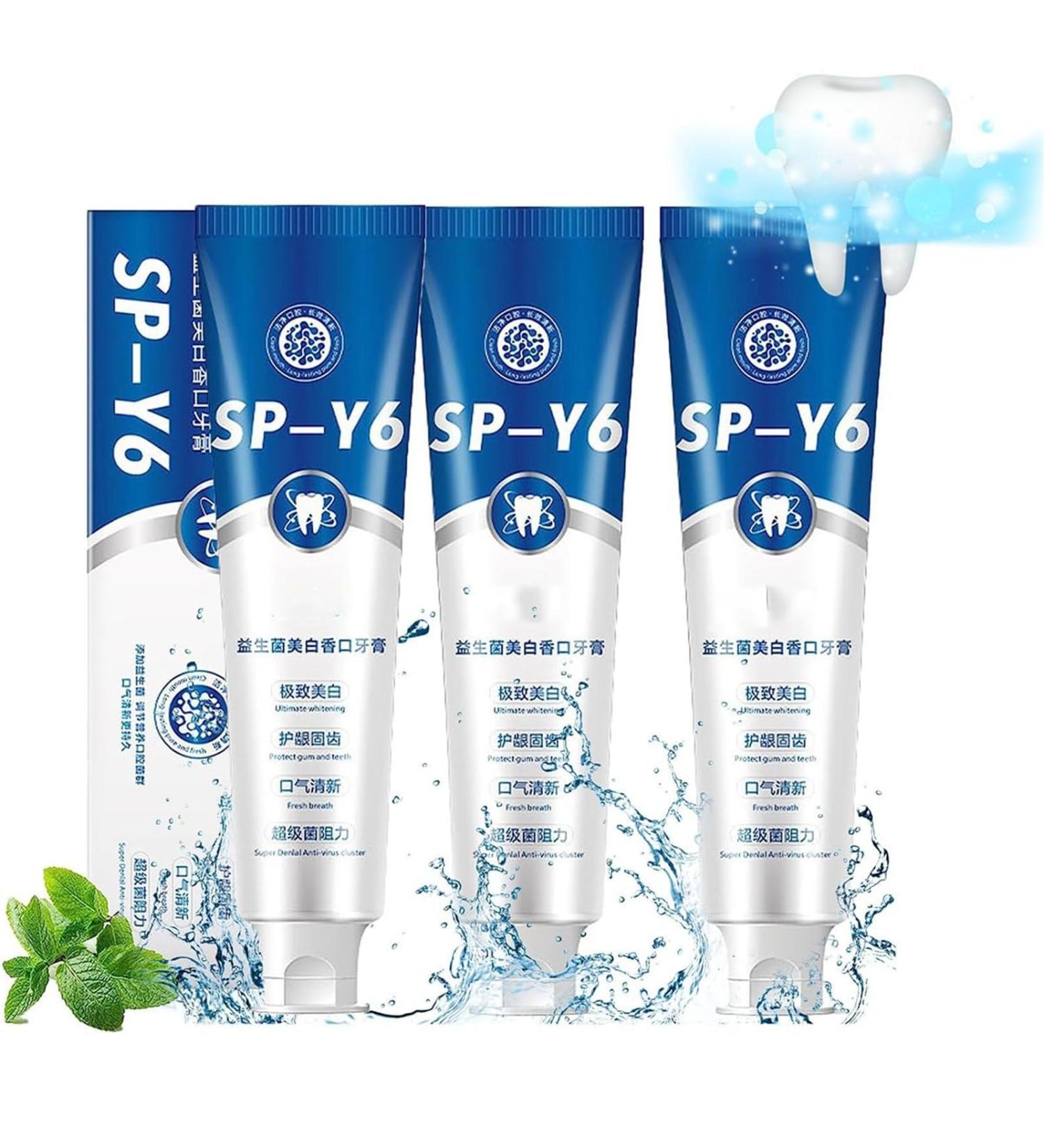 Sp-Y6 Probiotic Toothpaste 3 Day Whitening Aromatic Toothpaste Brightening and Stain Removal Toothpaste Toothpaste for Fresh Breath - Buy Online on GoSupps.com